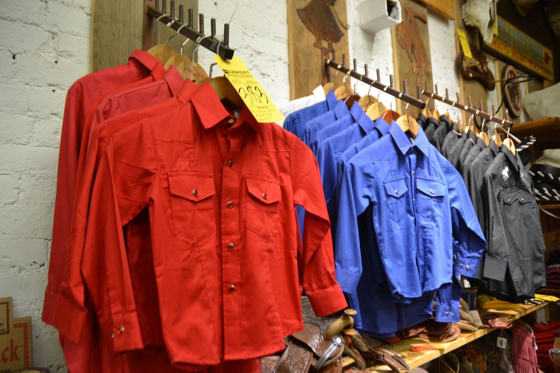 Assorted Sized and Colored Children's Cowboys Shirts