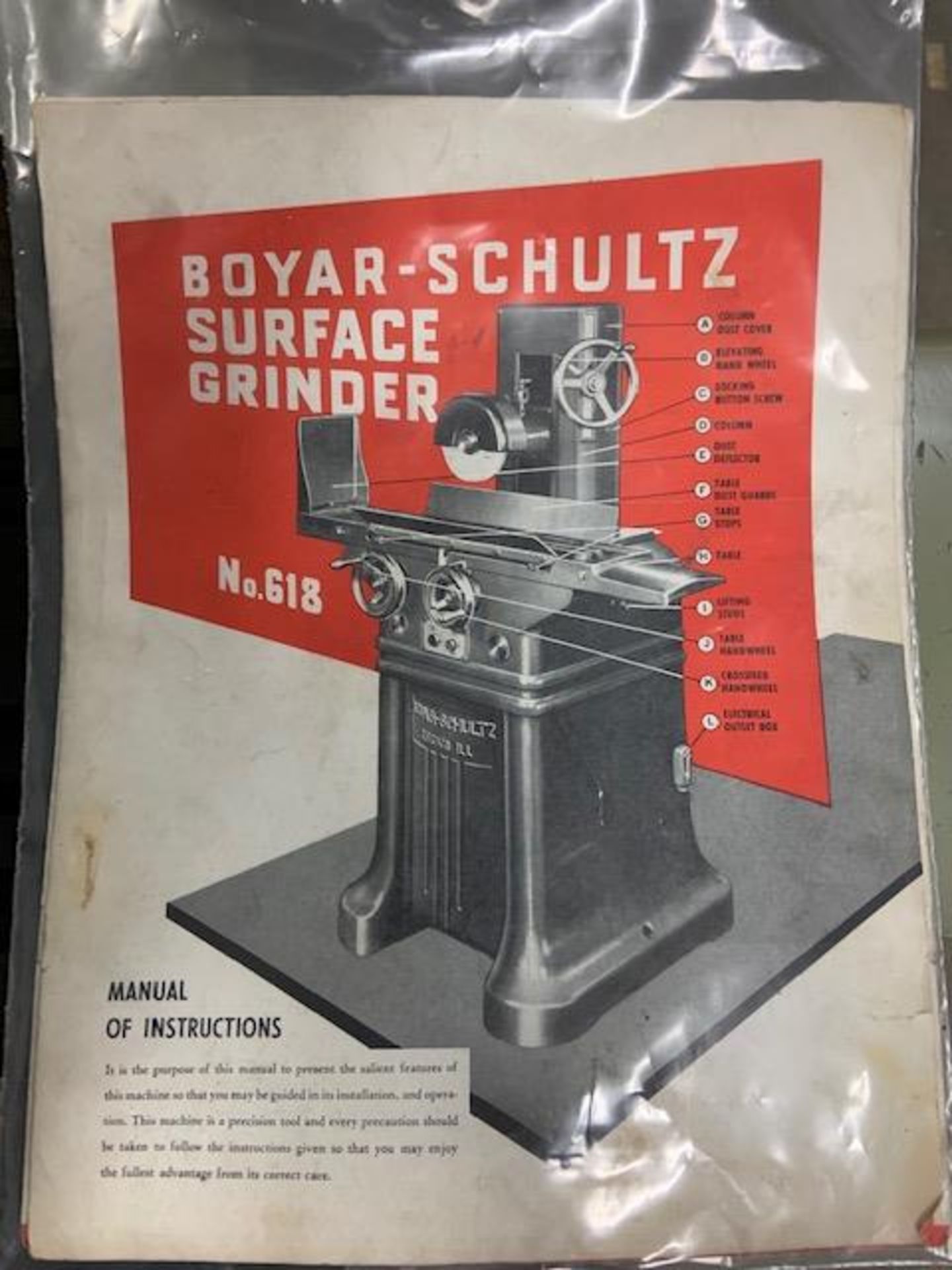 Boyar Schultz 6" x 12" Magnetic Chuck No. 618 Surface Grinder - Image 2 of 2