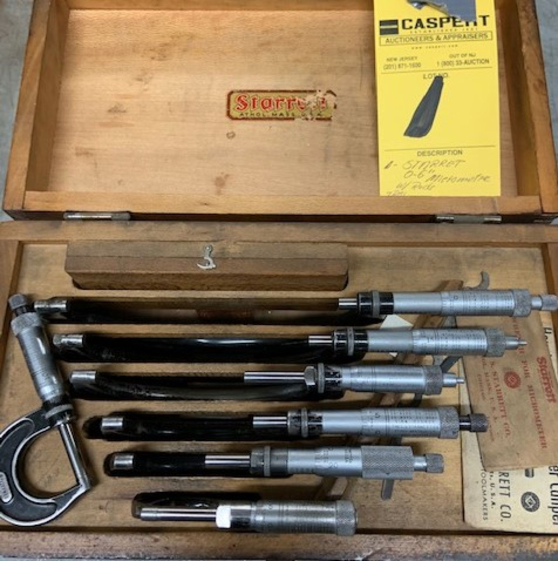 Starret 0-6" Micrometer w/ Rods (7 Pcs.)