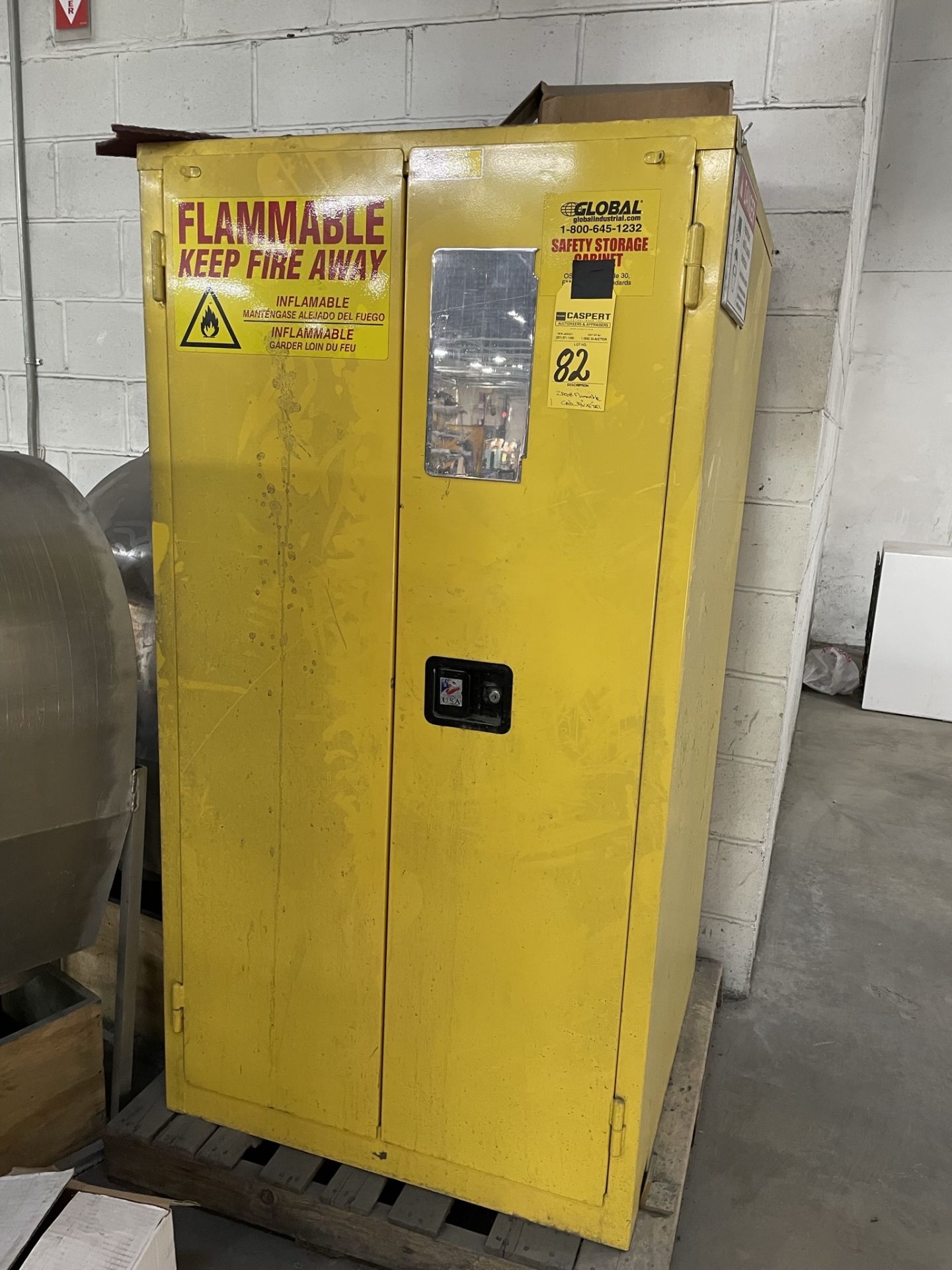 2-Door Flammable Cabinet, 34"w x 6"h