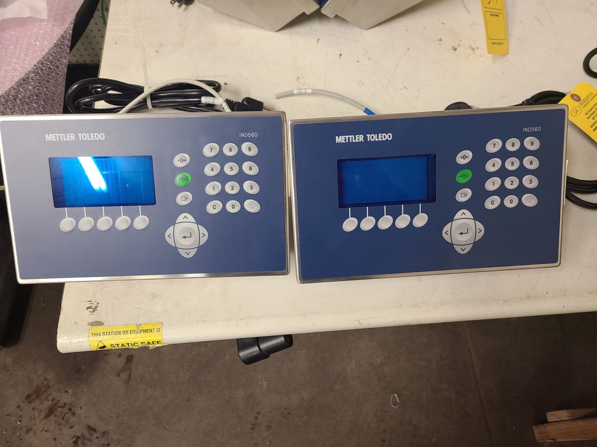 (2) METLER TOLEDO WEIGHING TERMINAL: M-IND 560 HARSH 100-240 VAC 50/60 HZ 750MA-- (432 COUNCIL DRIVE