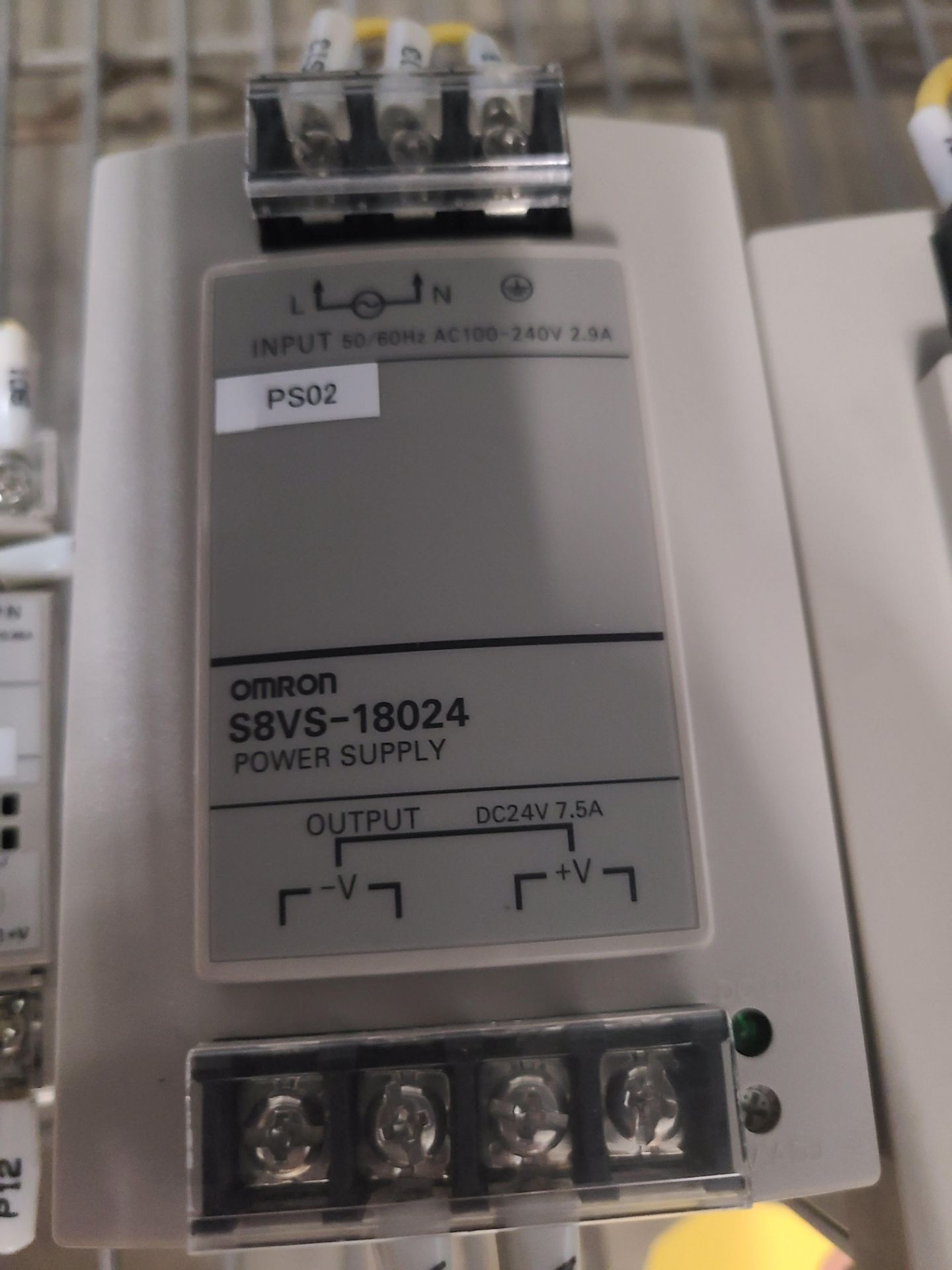 (2) OMRON POWER SUPPLY: M- SBVS-18024; (1) OMRON POWER SUPPLY: M-S8VS-09024; (1) OMRON POWER SUPPLY: - Image 2 of 3