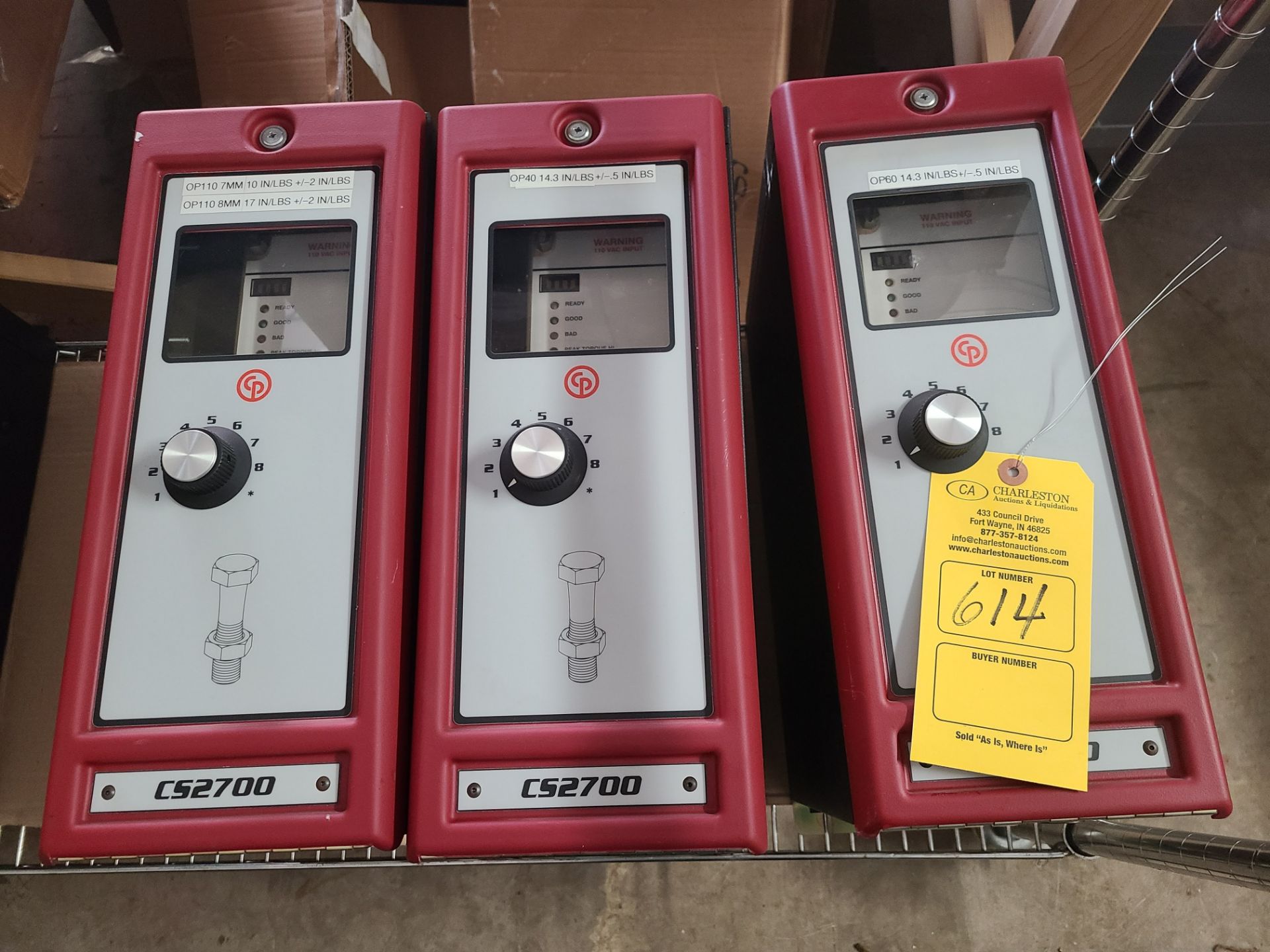 (3) TECHMOTIVE CS2700 CONTROLLER P# C27000AP1V112-- (432 COUNCIL DRIVE FORT WAYNE INDIANA)