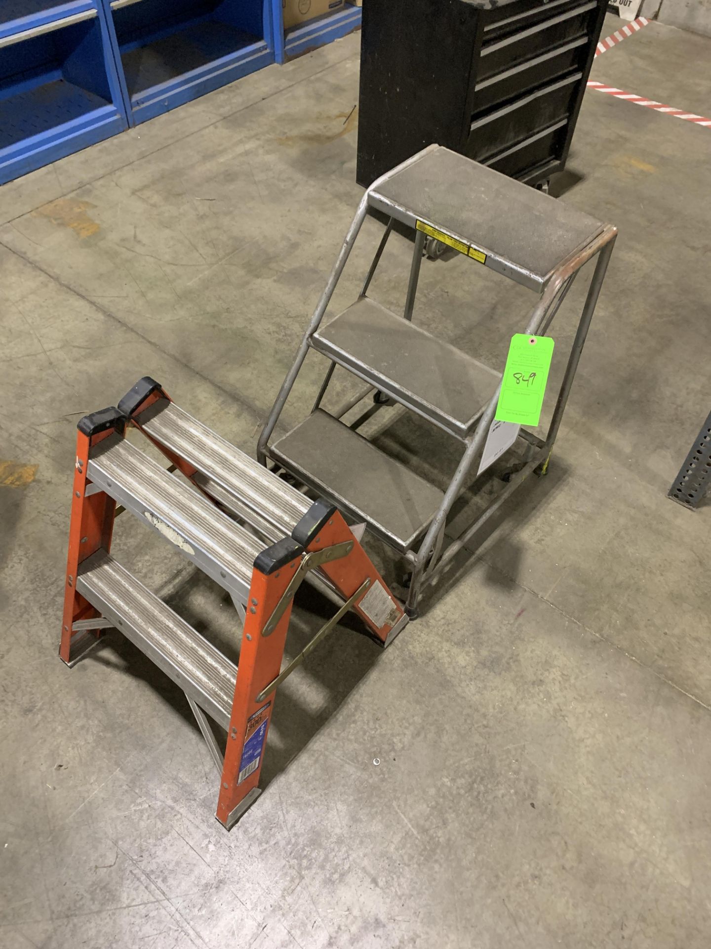 (1) 3 STEP LADDER; (1) FOLDABLE 2 STEP LADDER