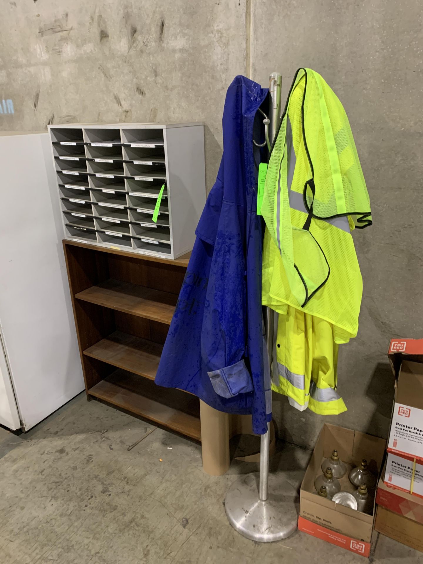 BOOK SHELF & PAPER ORGANIZER & COAT RACK