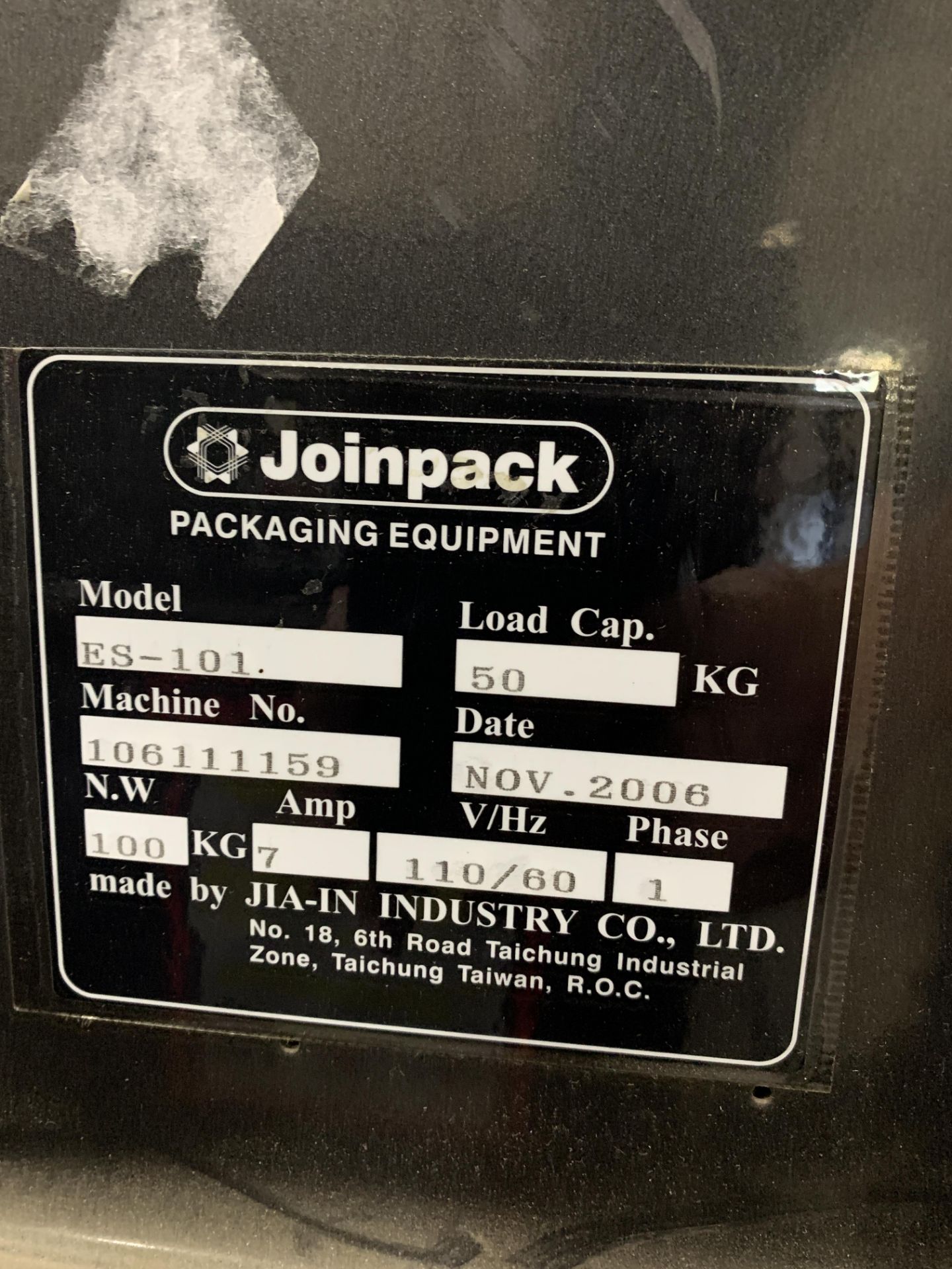 JOINPACK POLYCHEM PC101 STRAPPING MACHINE: MODEL ES-101 - Image 2 of 2