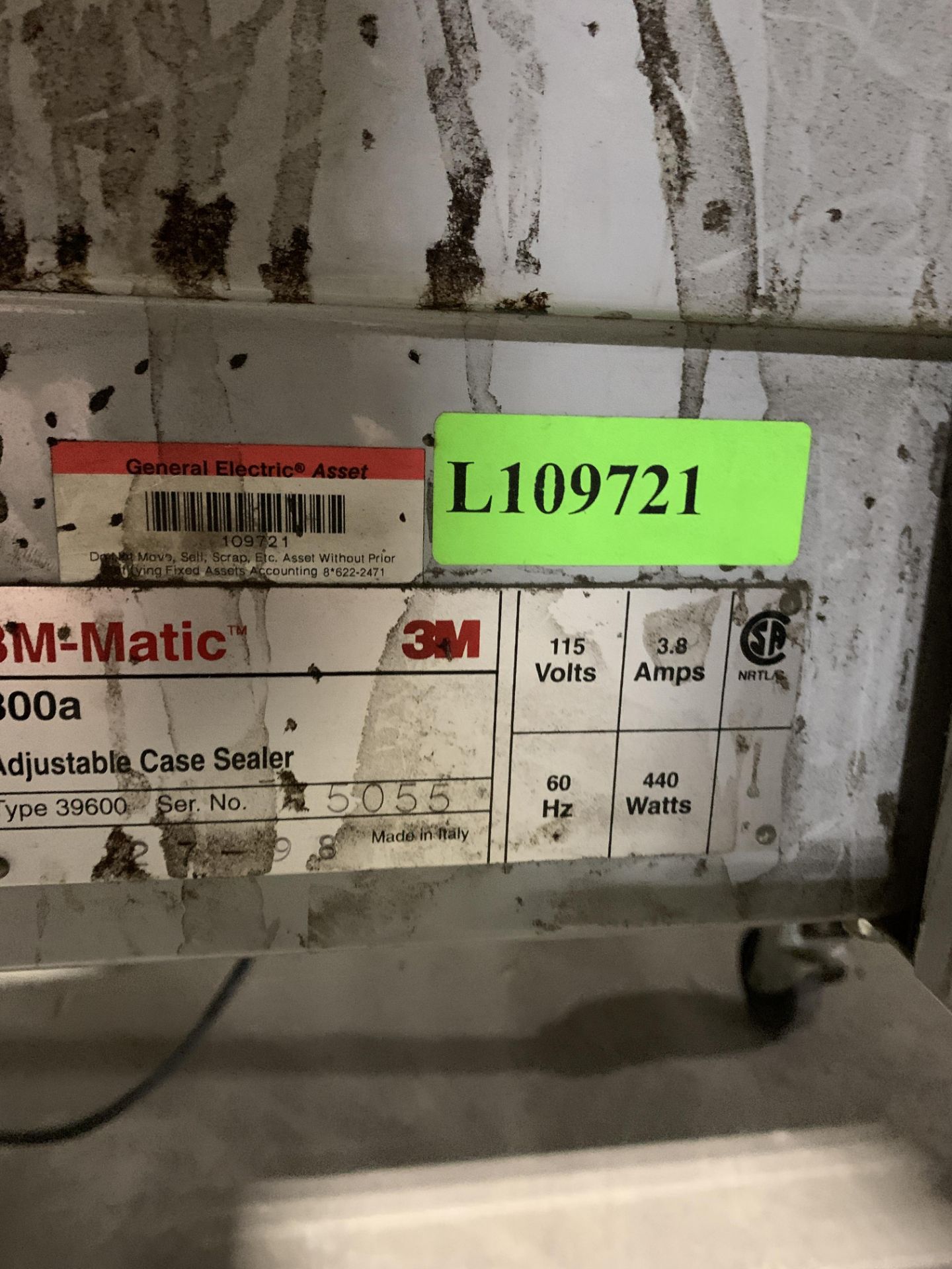 3M-MATIC CASE SEALING SYSTEM (NEEDS REPAIRS): MODEL 800A SERIAL 20479 (120V 60HZ 1 PH) - Image 3 of 3