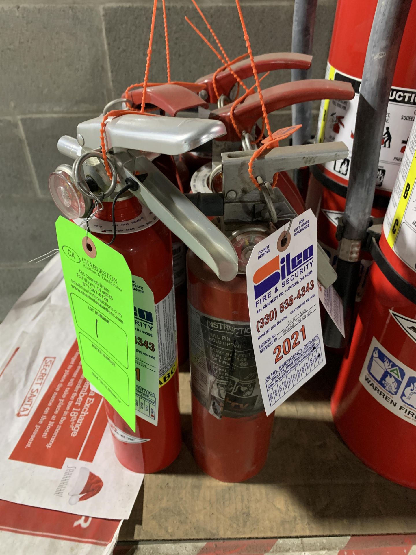 (5) AMEREX FIRE EXTINGUISHERS 2.5 LBS