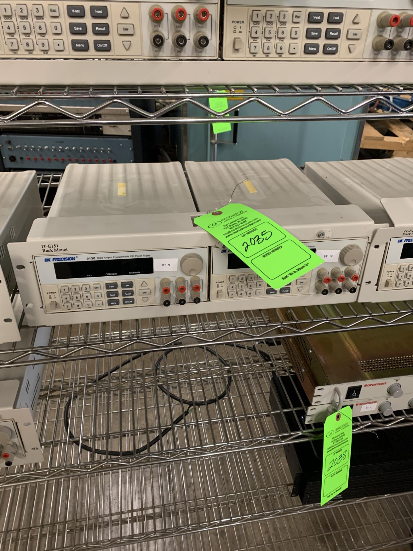 (2) BK PRECISION 9130 TRIPLE OUTPUT PROGRAMMABLE DC POWER SUPPLY -- 432 COUNCIL DRIVE FORT WAYNE