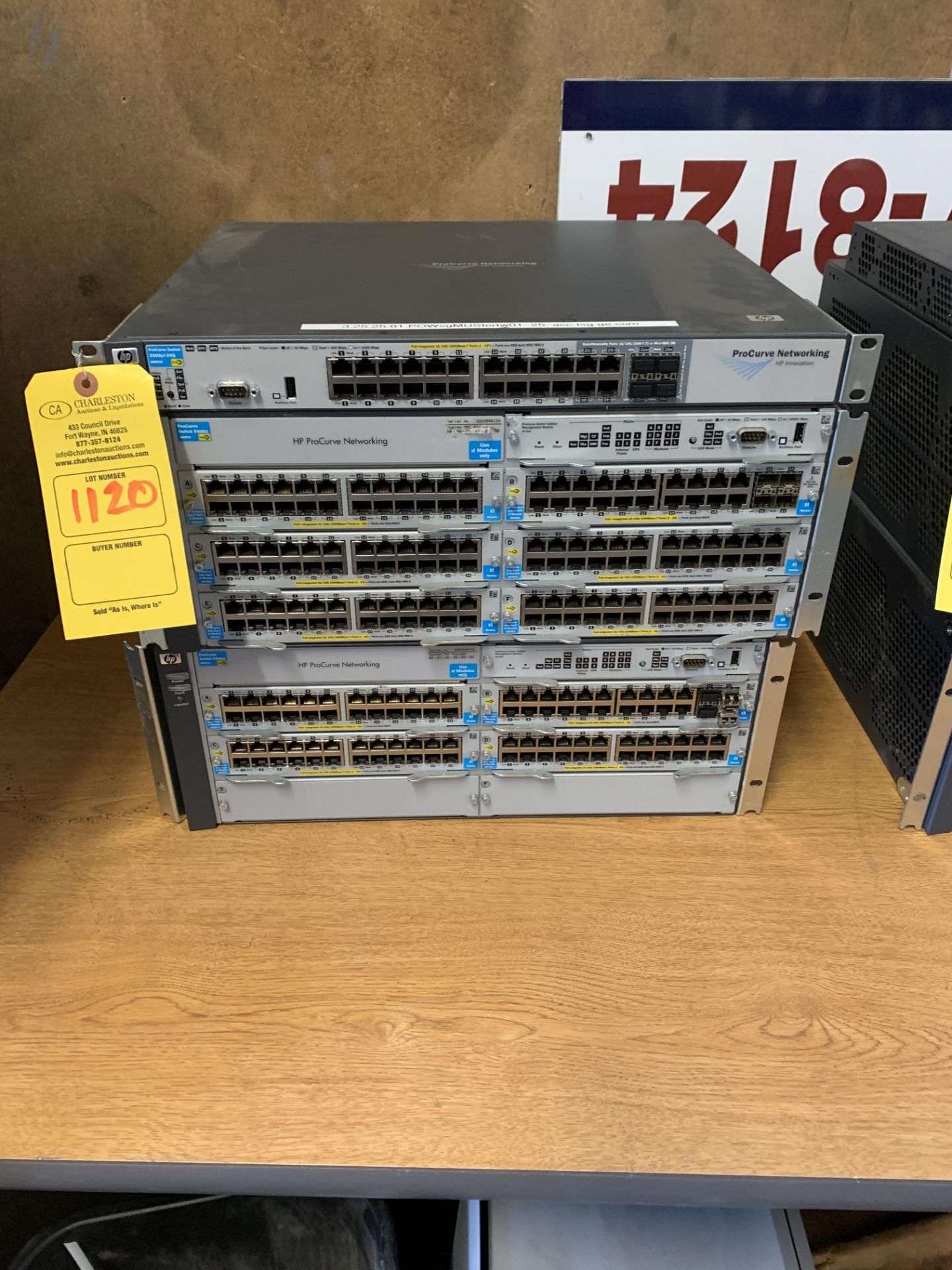 (2) HP PROCURVE NETWORK SWITCH 5406ZL; (1) PROCURVE NETWORK SWITCH 3500YL-24G