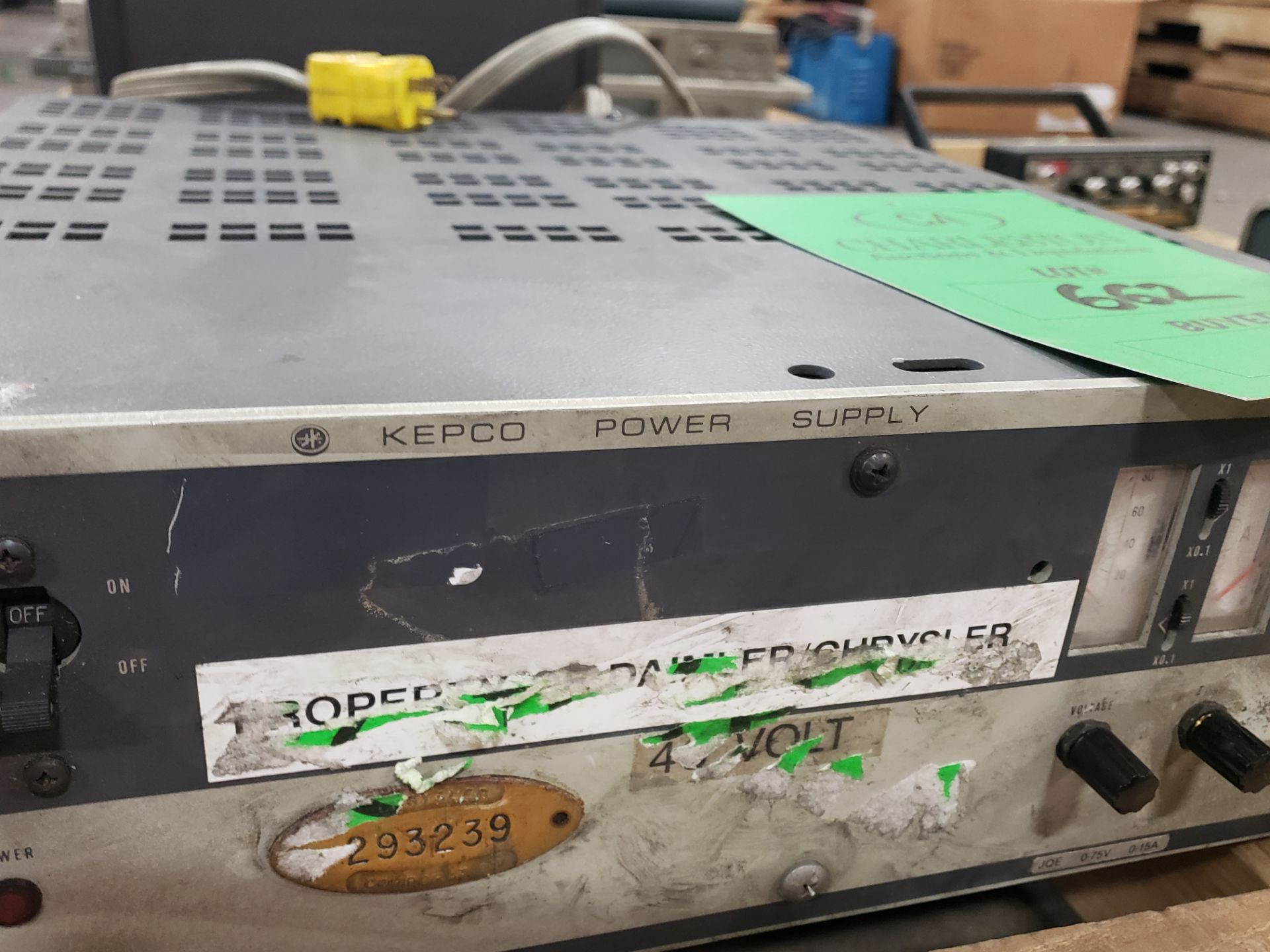 PALLET OF 4 ITEMS: KEPCO POWER SUPPLY MODEL JQE75-15M; VISUAL INSTRUMENTATION SELECTA FRAME 5 16MM - Image 3 of 8