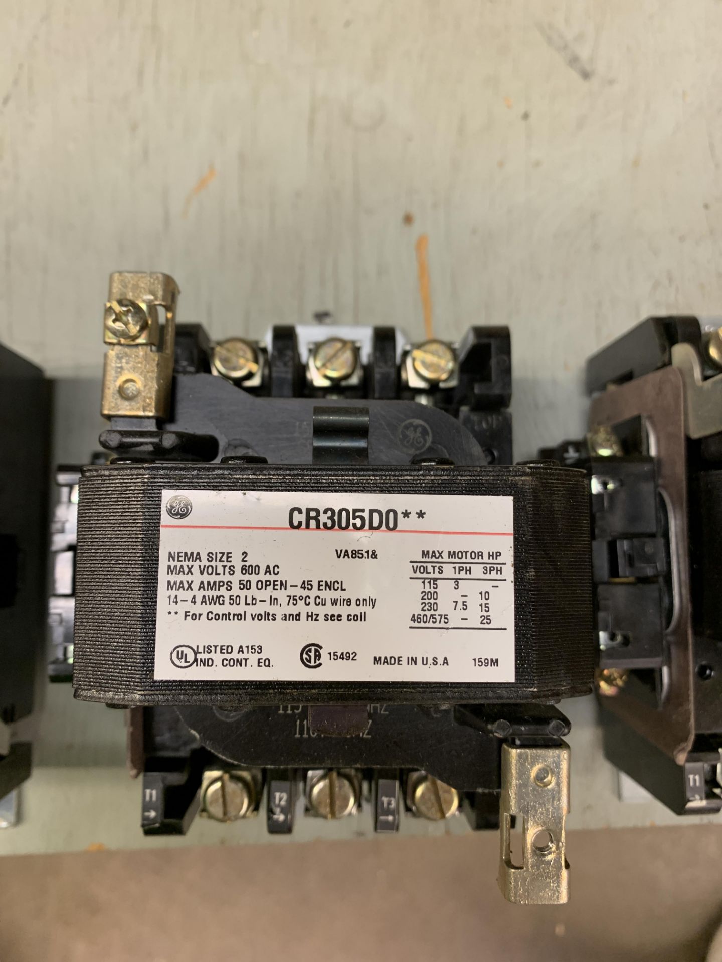 LOT OF (4) GE M-CR305D0 SWITCH RELAYS -- 1901 NOBLE DR EAST CLEVELAND OHIO 44112 - Image 2 of 3