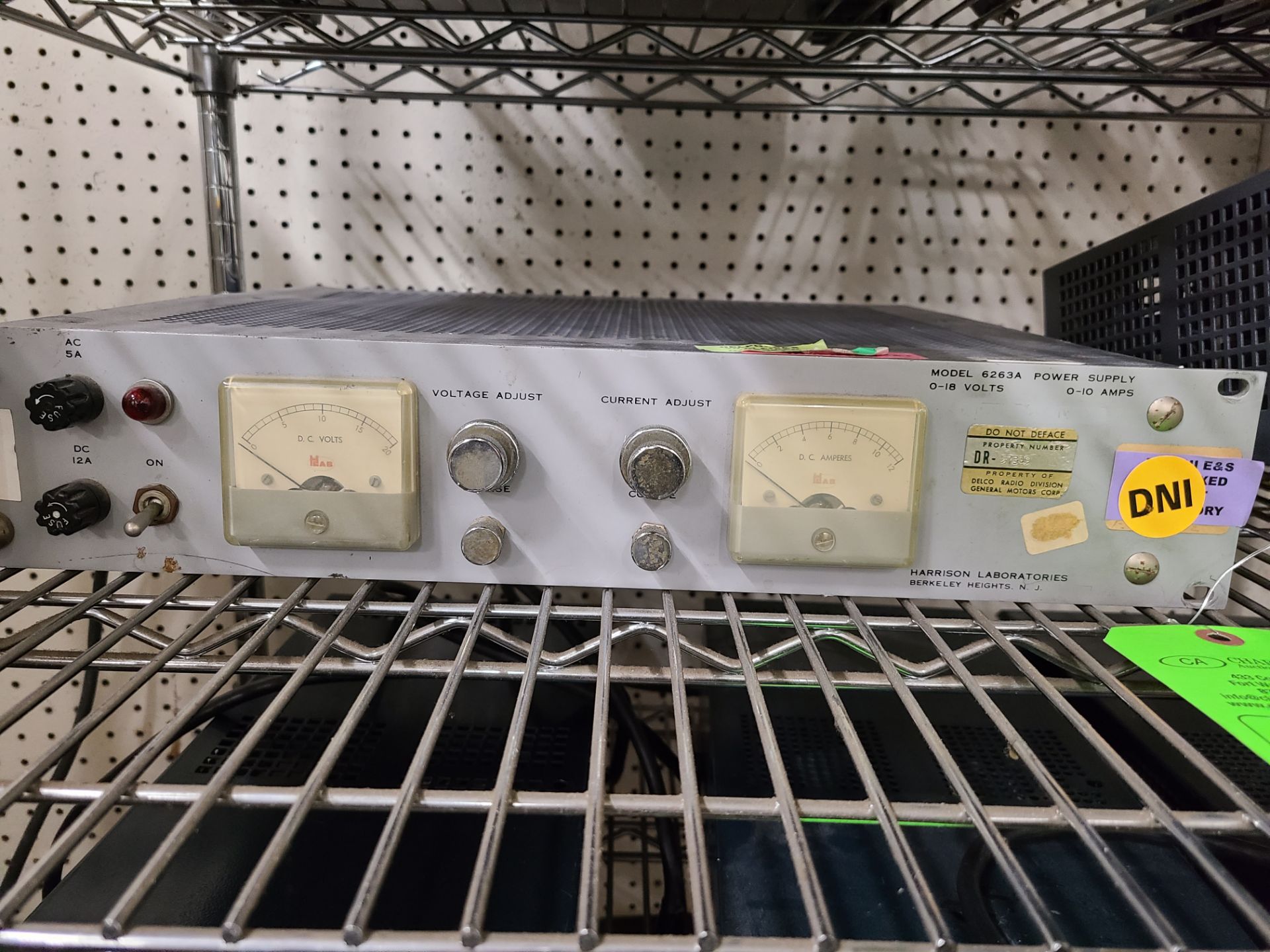 (1) HARRISON LABORATORIES 6263A POWER SUPPLY; (1) KEPCO POWER SUPPLY MODEL: MSK 20-50 M 0-20 V 0-5A - Image 2 of 3
