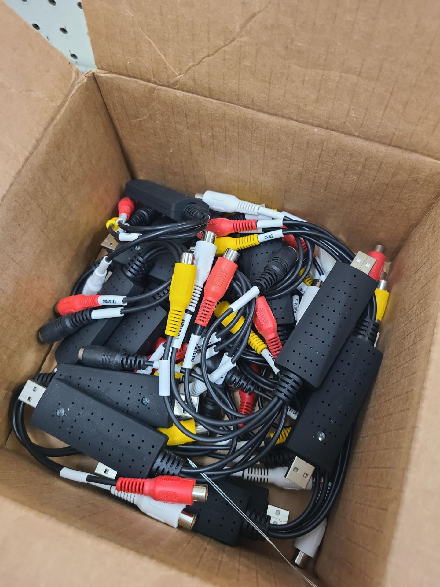 BOX OF (12) SABRENT USB TI RCA ADAPTERS