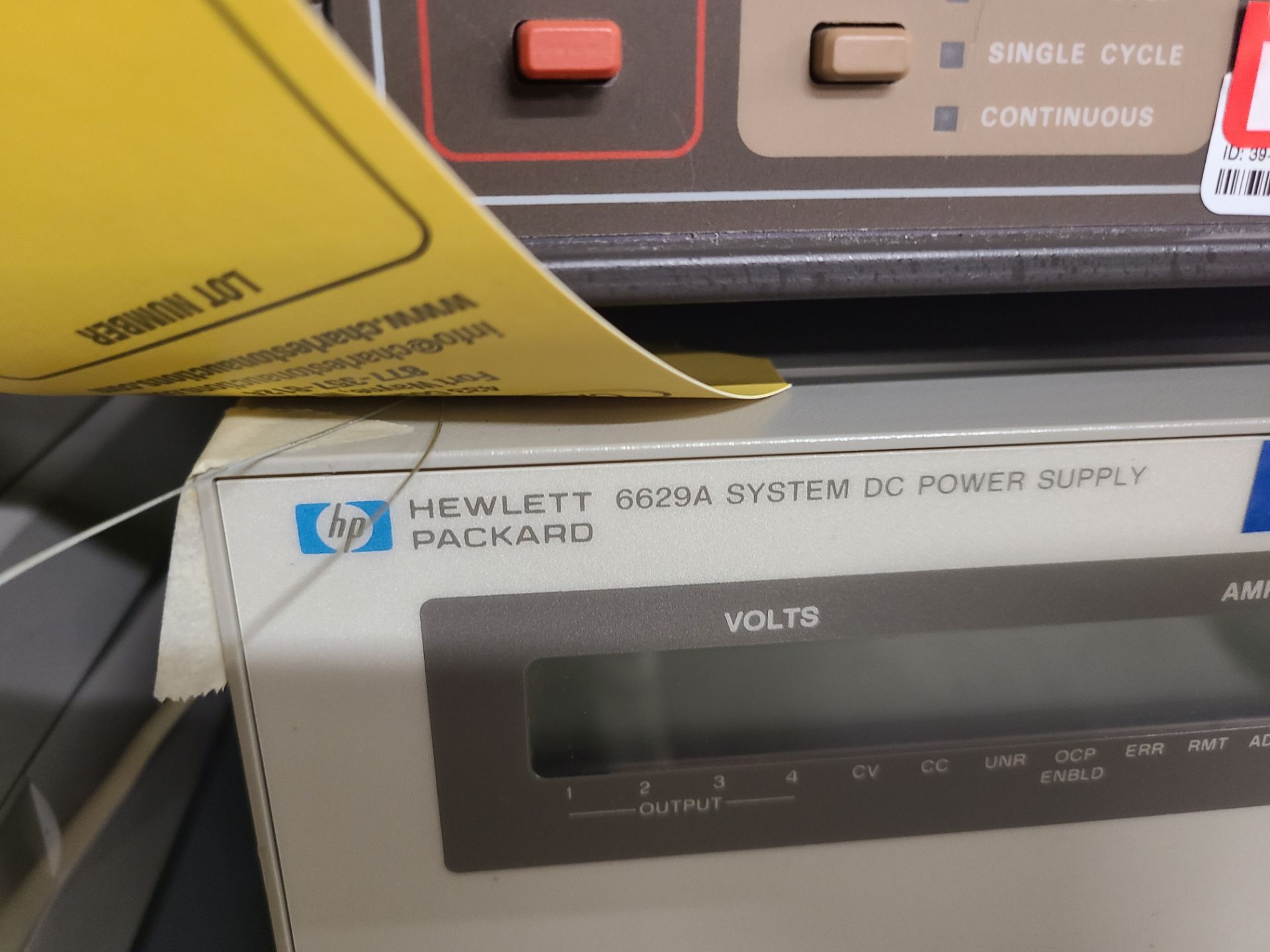 (1) KEITHLEY 228 VOLTAGE / CURRENT SOURCE; (1) HP 6629A SYSTEM DC POWER SUPPLY - Image 3 of 3