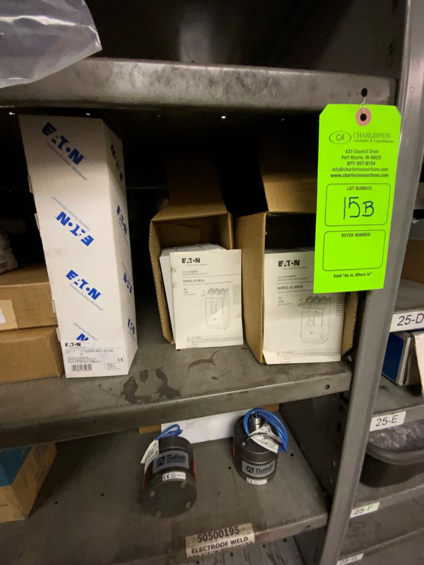 CONTENTS OF RACK: MASA SPARE PARTS - EATON & TUTHILL BREAKERS; METERS & MASA CPUT SYSTEM - SEE