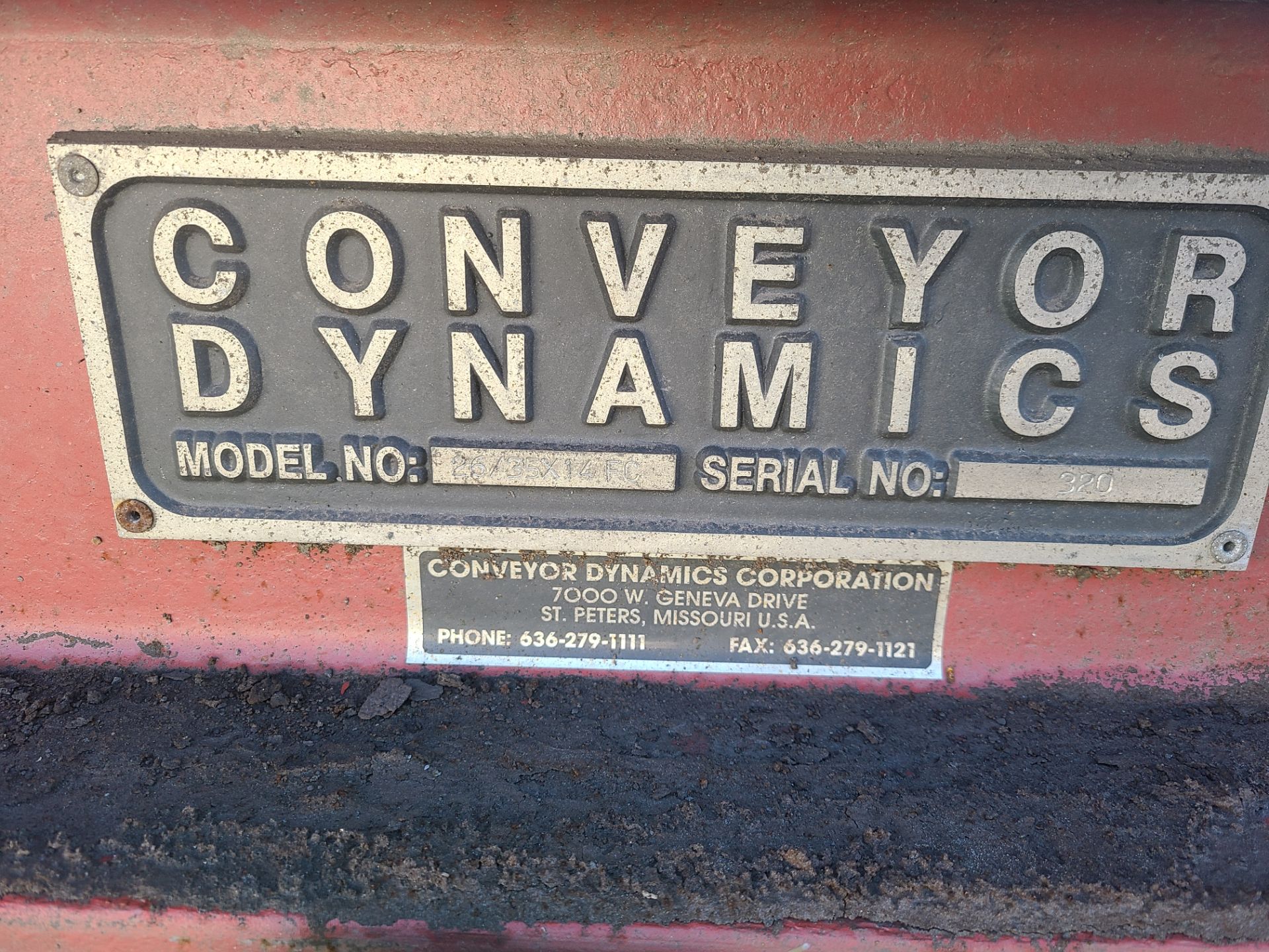 CONVEYOR DYNAMICS VIBRATORY CONVEYOR MODEL 26/35X14FC; SERIAL NUMBER 320 - Image 4 of 4