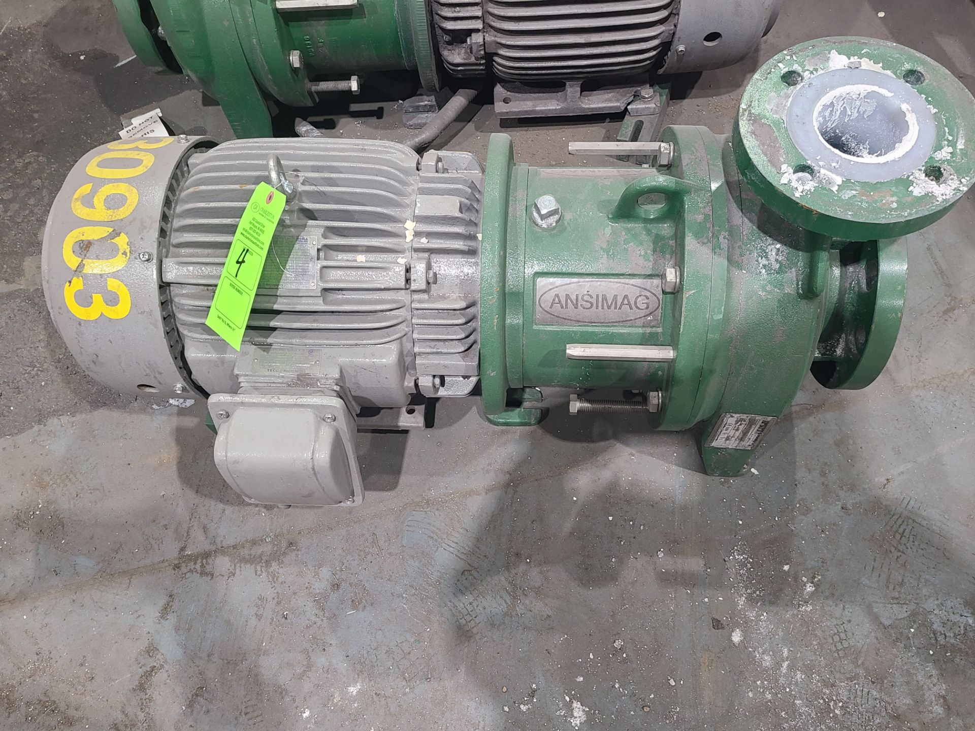 ANSIMAG PUMP CODE KF438CO5KL12111 - 7.50; MFD - 220CT14; MAWP - 285PSI WITH TECO WESTINGHOUSE 15