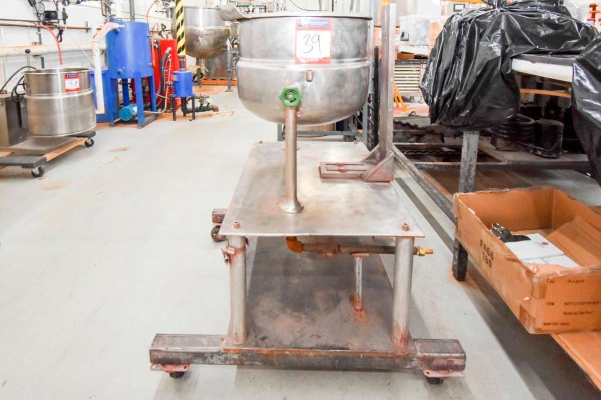 Small Jacketed Kettle On Casters - Image 7 of 12