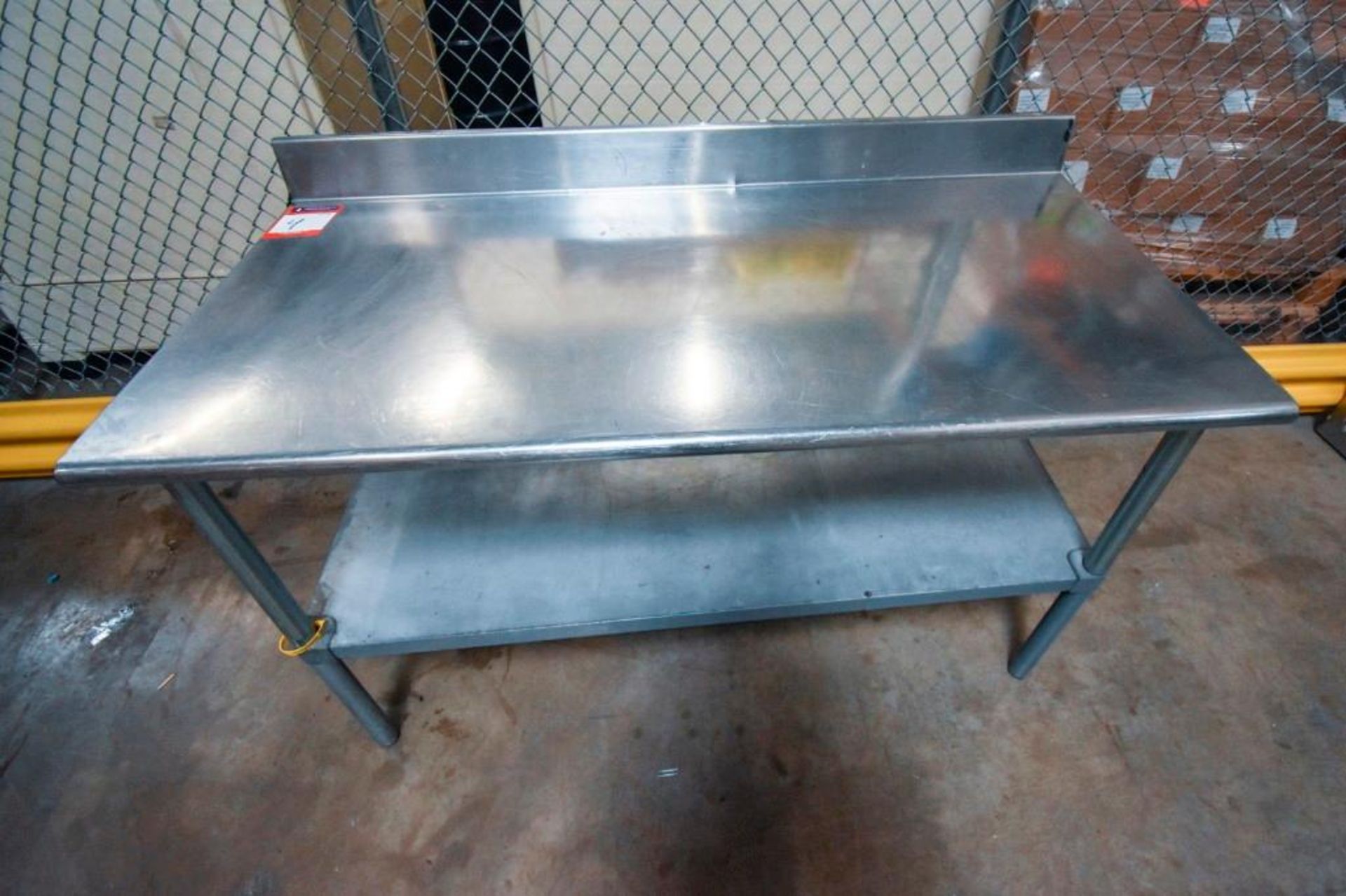 Stainless Steel table with splash back - Image 2 of 4