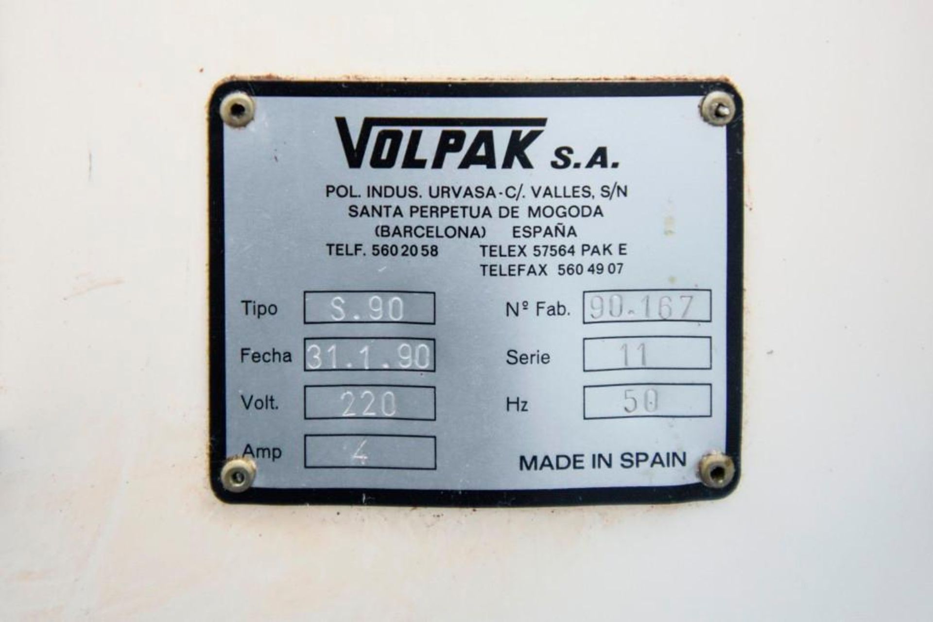 Volpak S-90 With Image Liquid Filler - Image 12 of 14