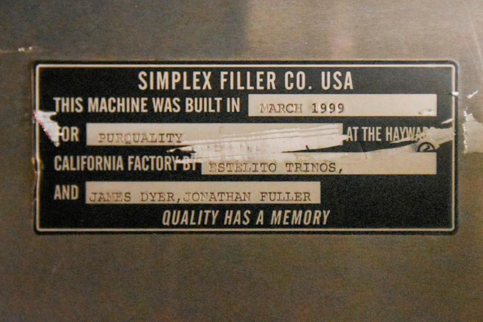 MJK0453 Simplex Filler AV200 High Viscosity Volume Filler - Image 14 of 16