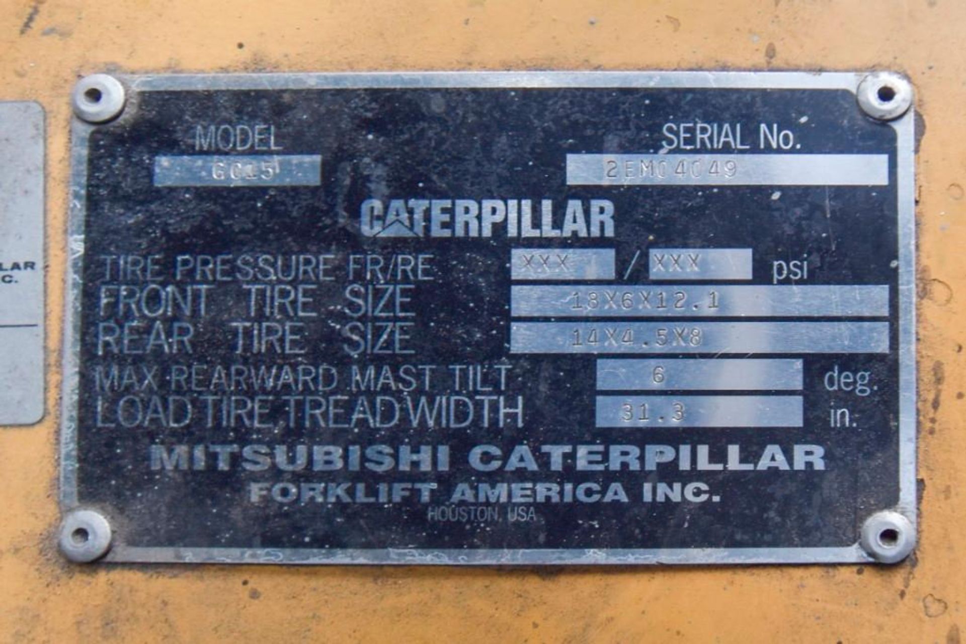 Caterpillar Fork Lift Propane - Image 3 of 3