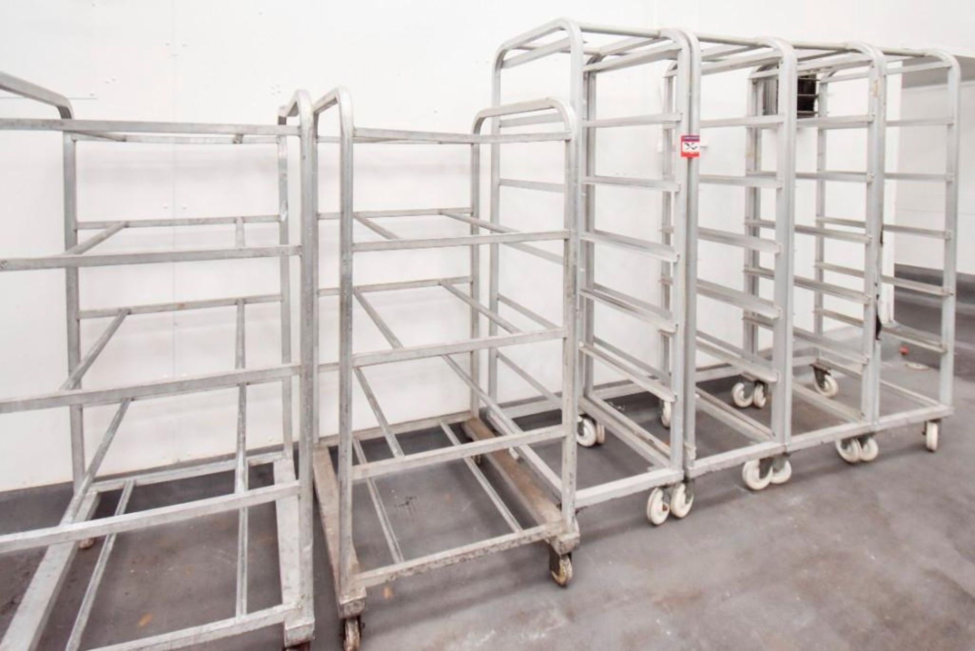 6 Rolling sheet racks on wheels - Image 2 of 2