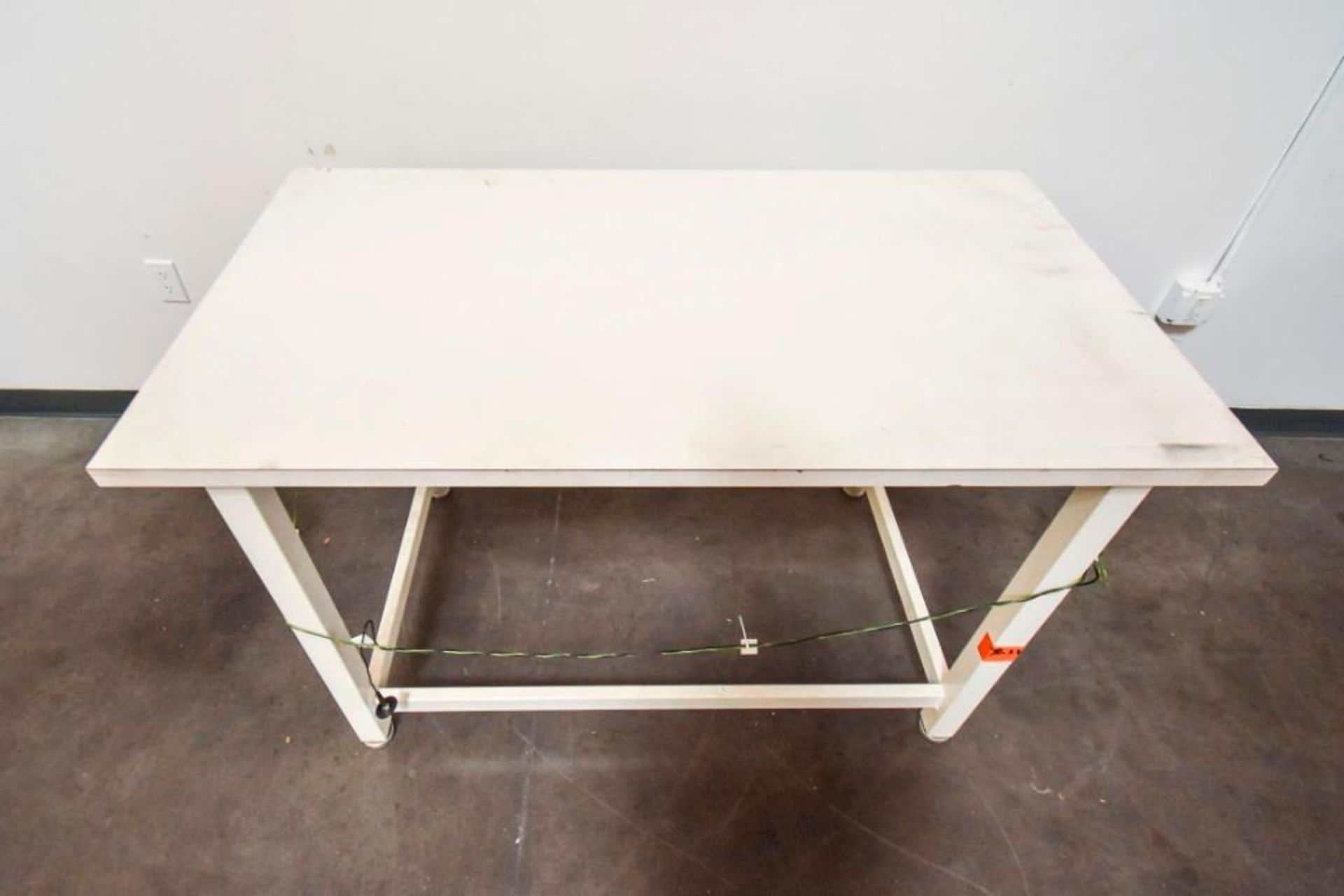 Small White Inspection Table - Image 3 of 6