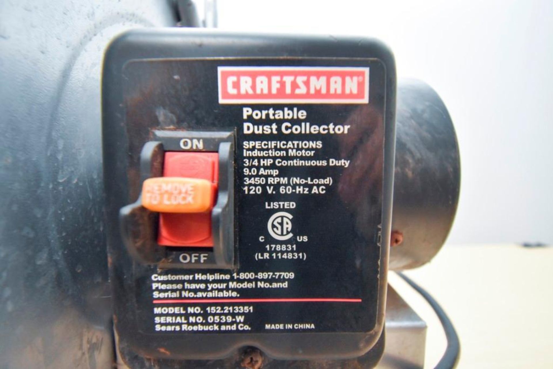 Craftsman Portable Dust Collector - Image 2 of 2