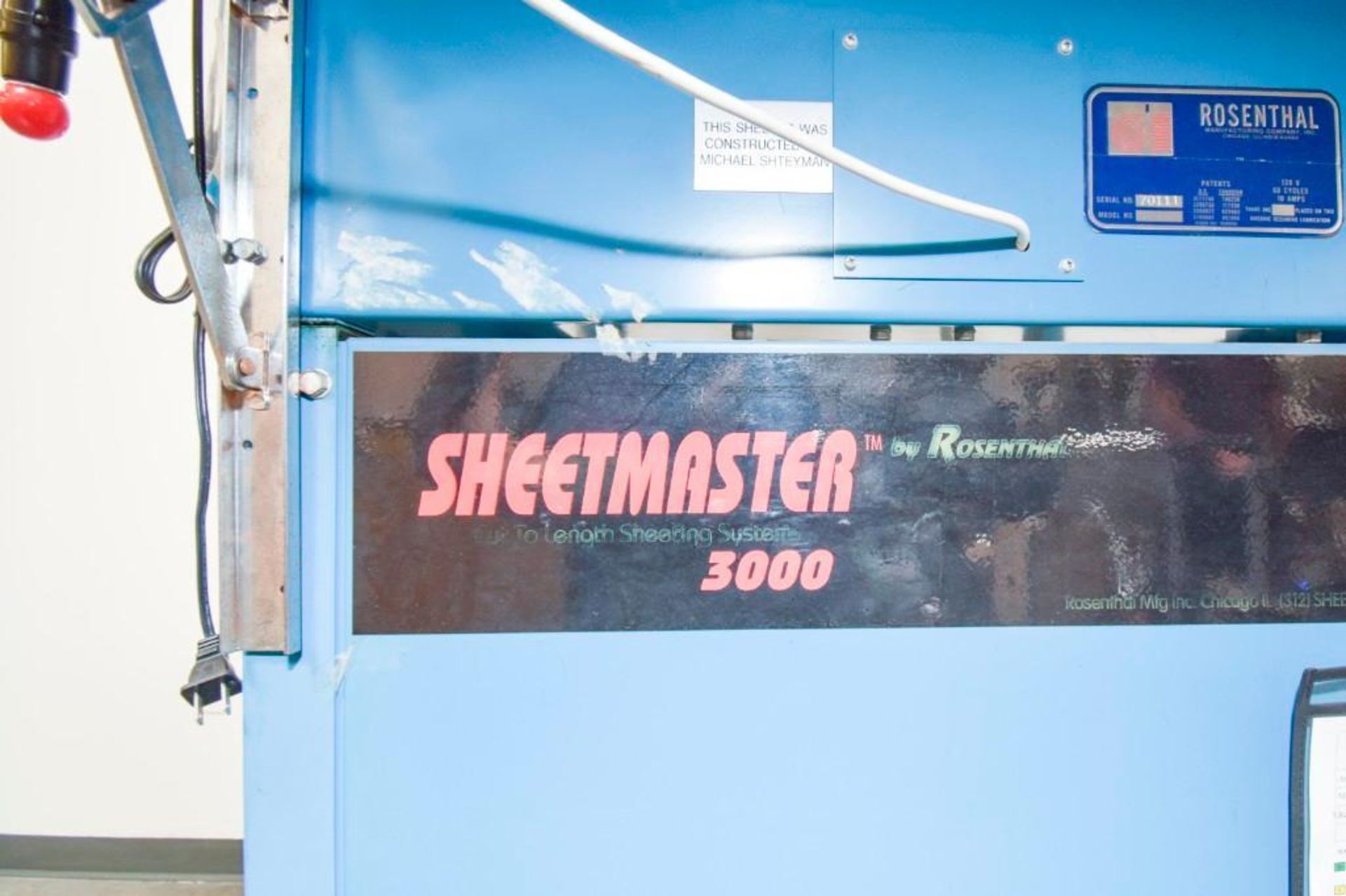 Rosenthal Sheet Cutter​​​​​​​ Sheet Master 3000 - Image 11 of 15