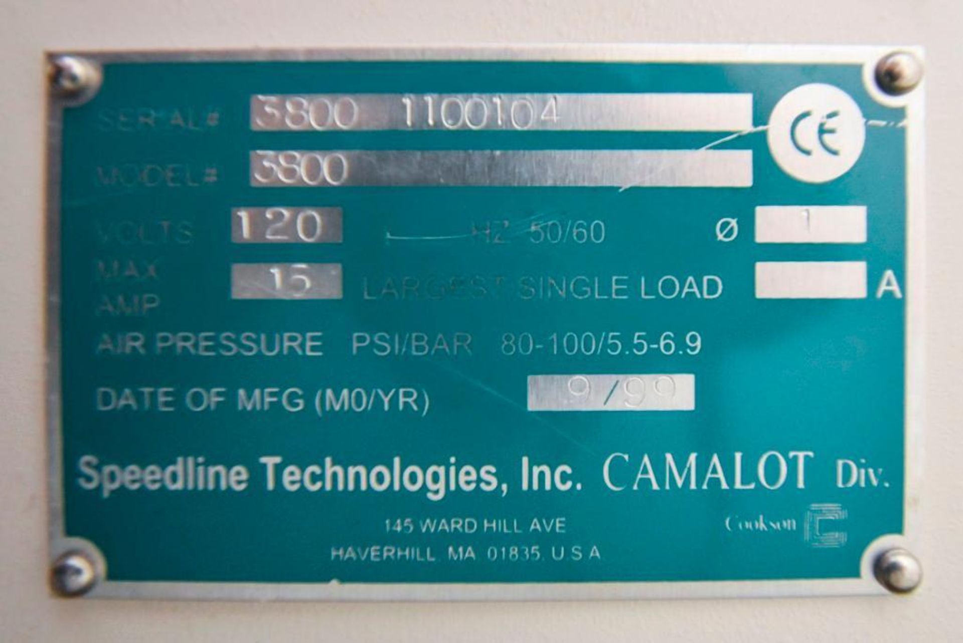 Speedline CAMALOT 3800 - Image 10 of 11