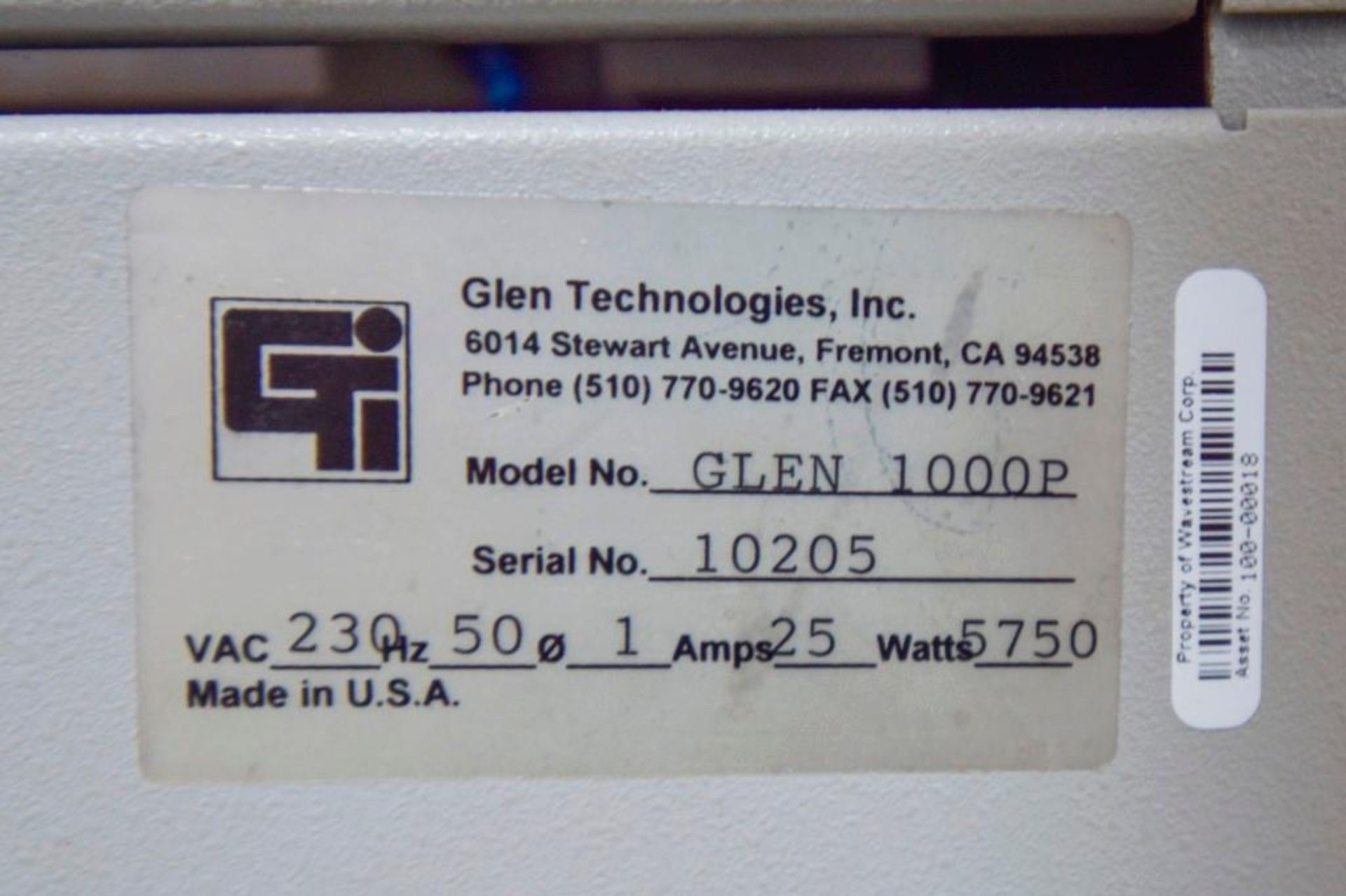 Glen 1000 - P Series Plasma Cleaner - Image 15 of 15