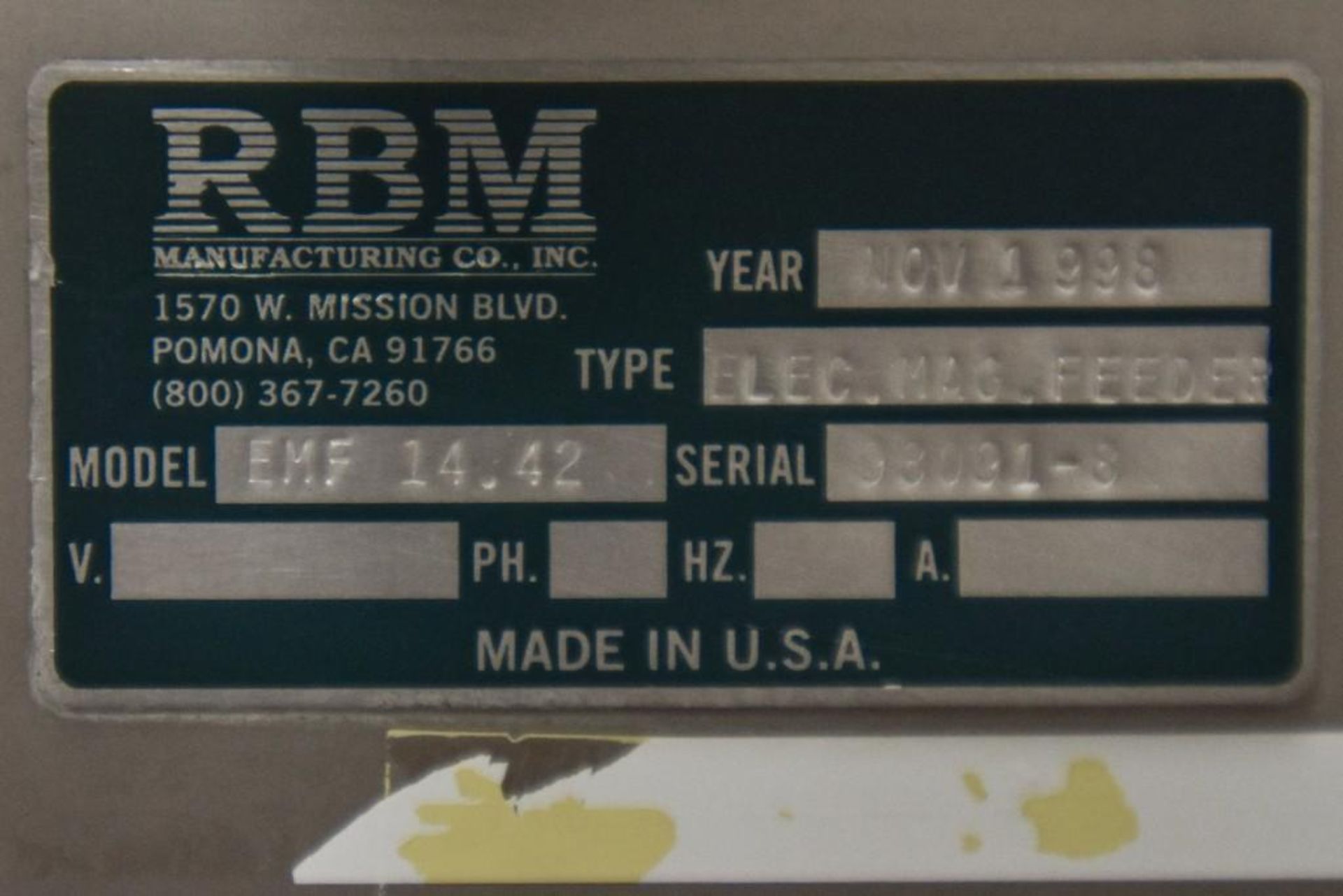 RBM Vibratory Deck EMF 14.42 - Image 7 of 7