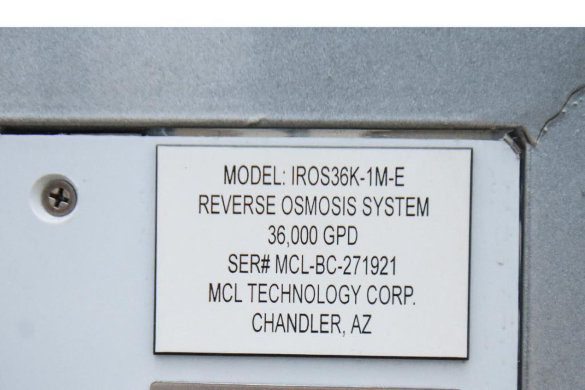 MCL Technology Corp Reverse Osmosis System - Image 10 of 16
