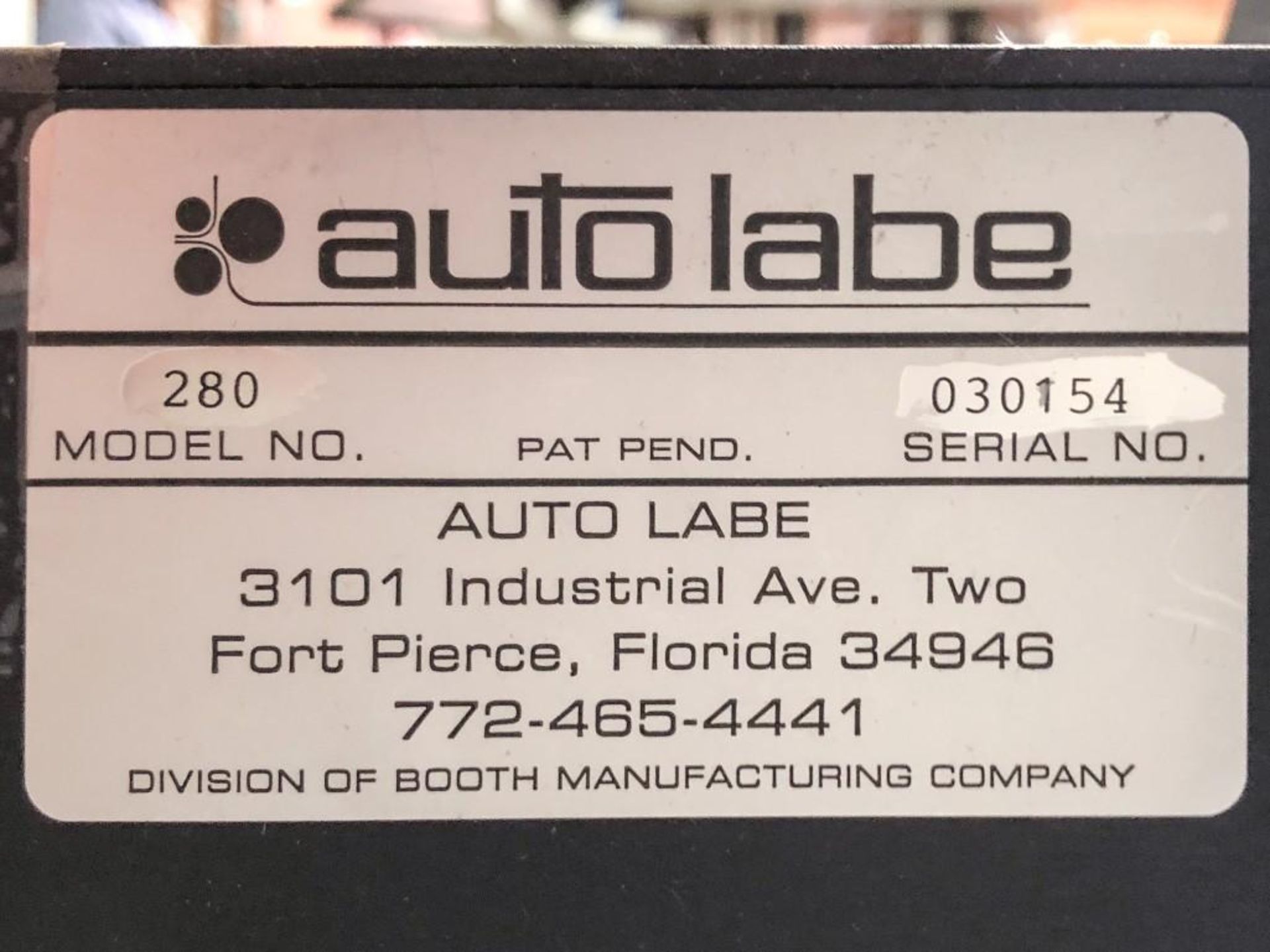 1 Autolabe Table Top Labeler 280 - Image 6 of 6