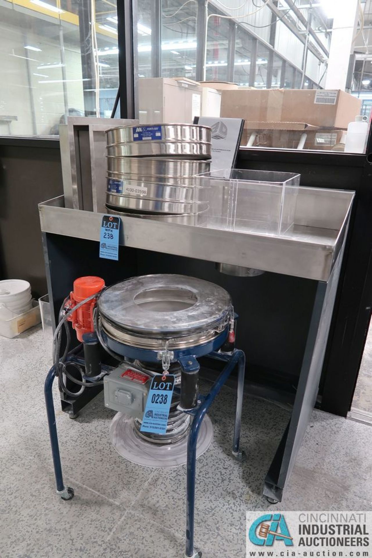 16" DIAMETER VORTI-SIV MODEL RVM15E ELECTRIC POWDER SIFTING MACHINE; S/N 15601E, WITH STAINLESS - Image 5 of 7