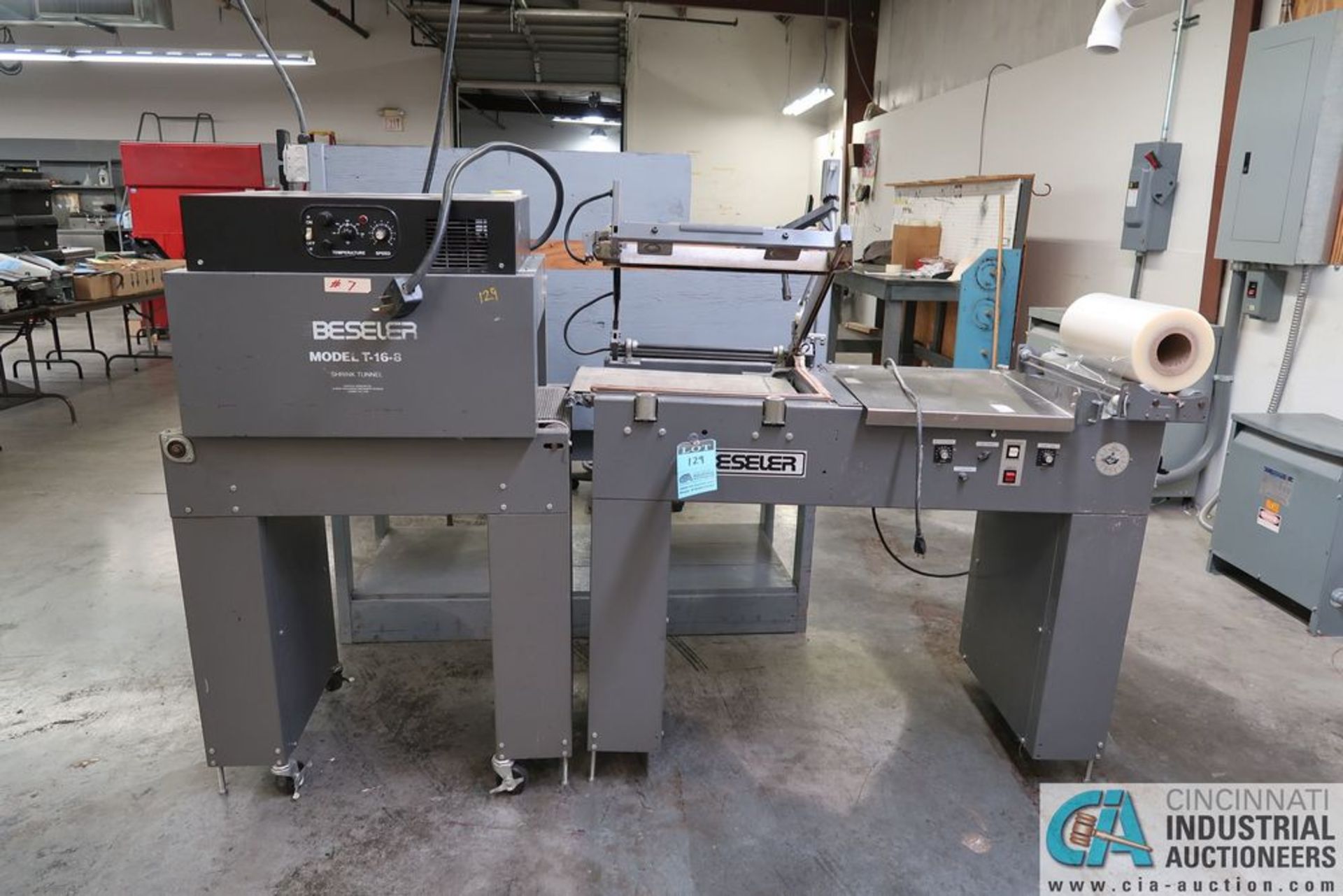 BESELER MODEL T-16-8-D SHRINK TUNNEL / L-BAR SEALER SYSTEM**Loading Fee Due the "ERRA", $150.00** - Image 4 of 9