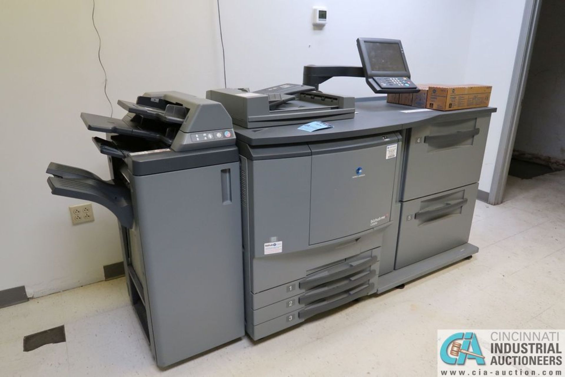 MINOLTA C6500 BIZHUB PRO DIGITAL PRESS; S/N A03U010003833, WITH HT-504 DEHUMIDIFIER, PF-601 PAPER