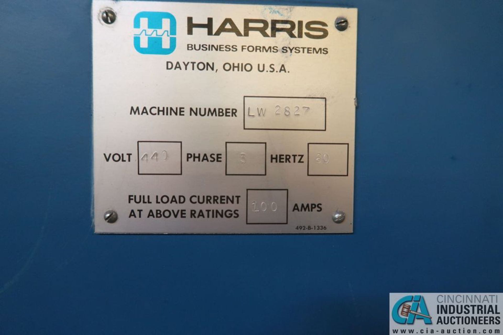 22" X 17-1/2" HARRIS 500H 3-COLOR WEB PRESS; **Loading Fee Due the "ERRA" JAS Graphics, $3,400.00** - Image 17 of 18