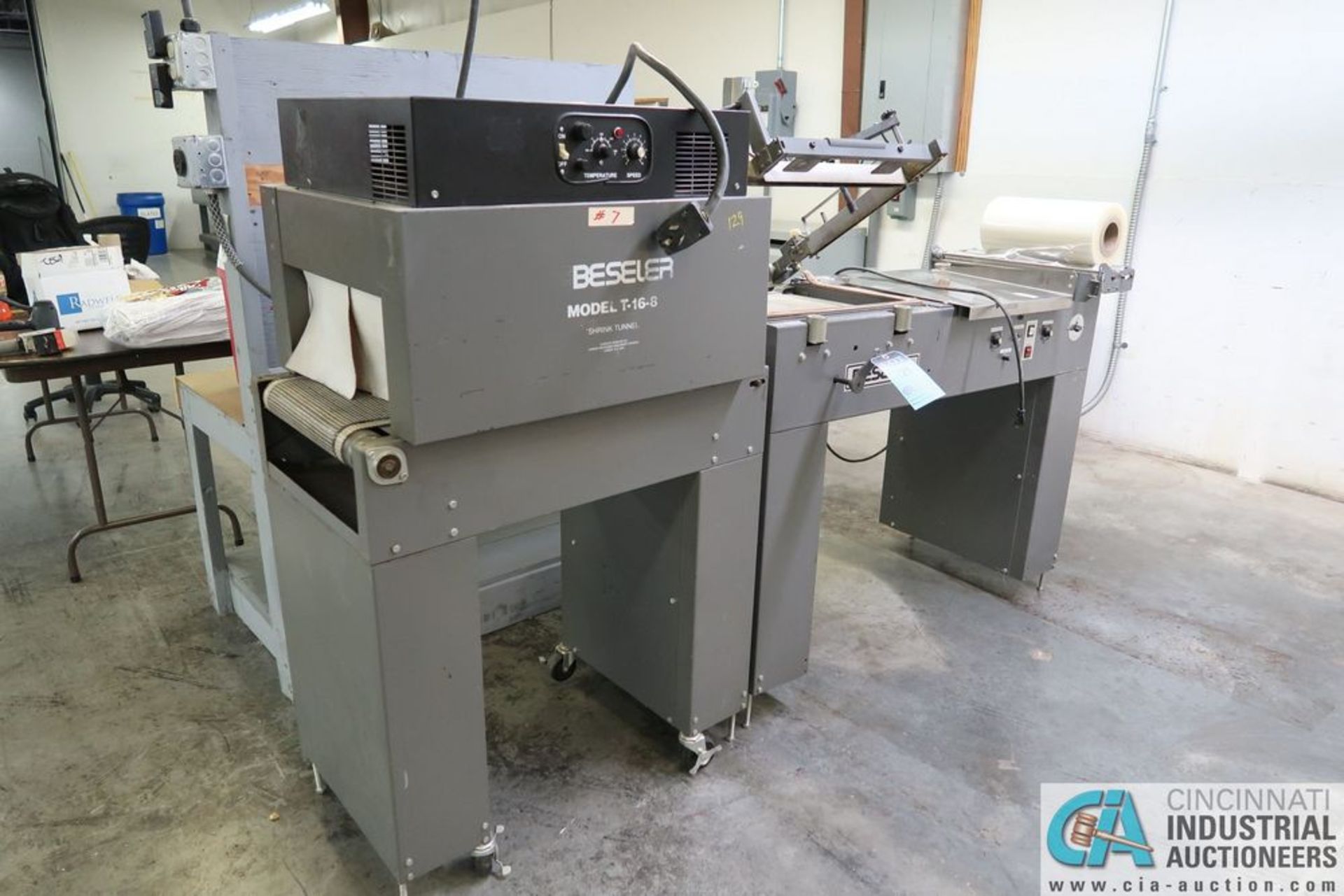 BESELER MODEL T-16-8-D SHRINK TUNNEL / L-BAR SEALER SYSTEM**Loading Fee Due the "ERRA", $150.00** - Image 3 of 9