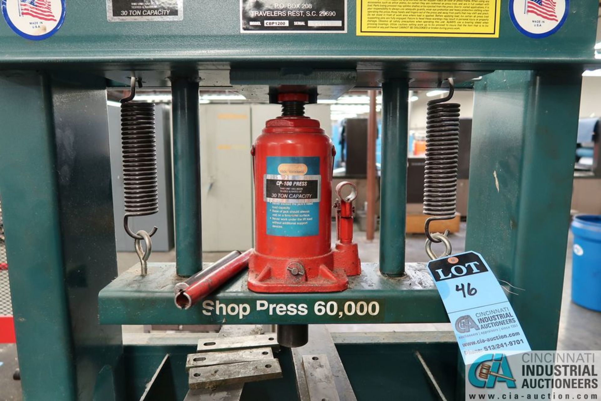 30 TON CAROLINA H-FRAME HYDRAULIC PRESS **Loading Fee Due the "ERRA" JAS Graphics, $100.00** - Image 2 of 4