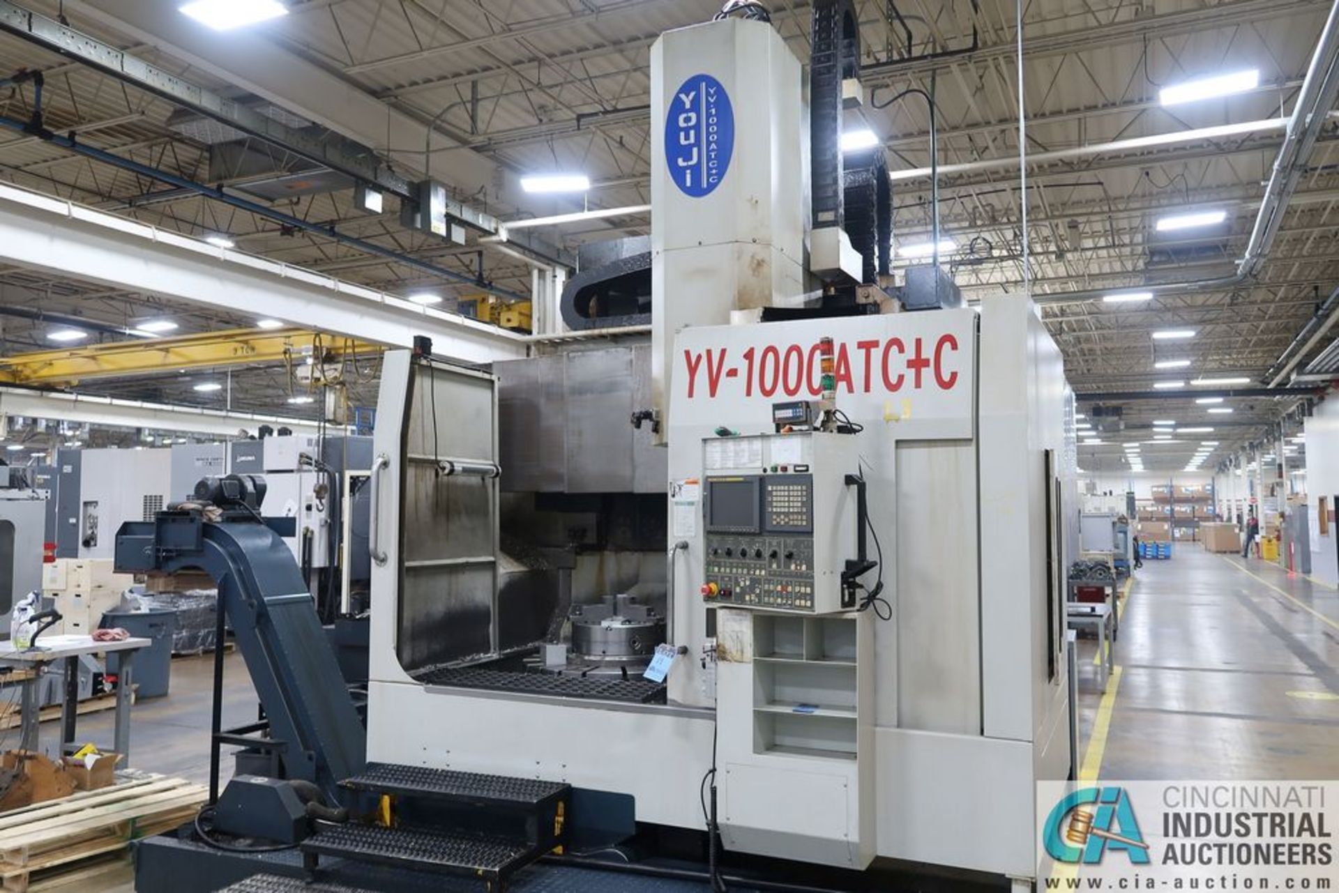 39" YOU JI MODEL YV-1000 ATC+C CNC VERTICAL TURRET LATHE WITH LIVE TOOLING; S/N 08V10TC1916 **Loadin - Image 2 of 15