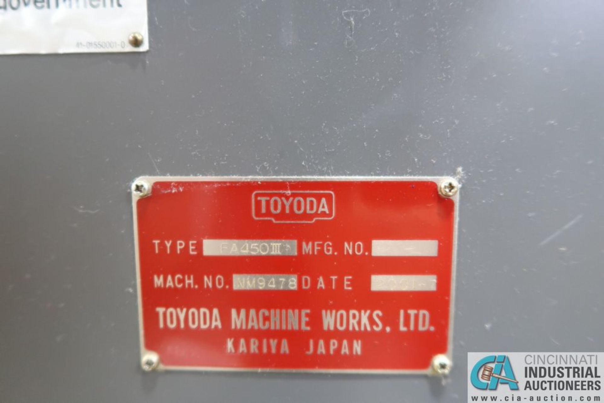 TOYODA MODEL FA-450III CNC HORIZONTAL MACHINING CENTER; S/N NM9478, **Loading Fee Due the "ERRA" R&R - Image 6 of 19