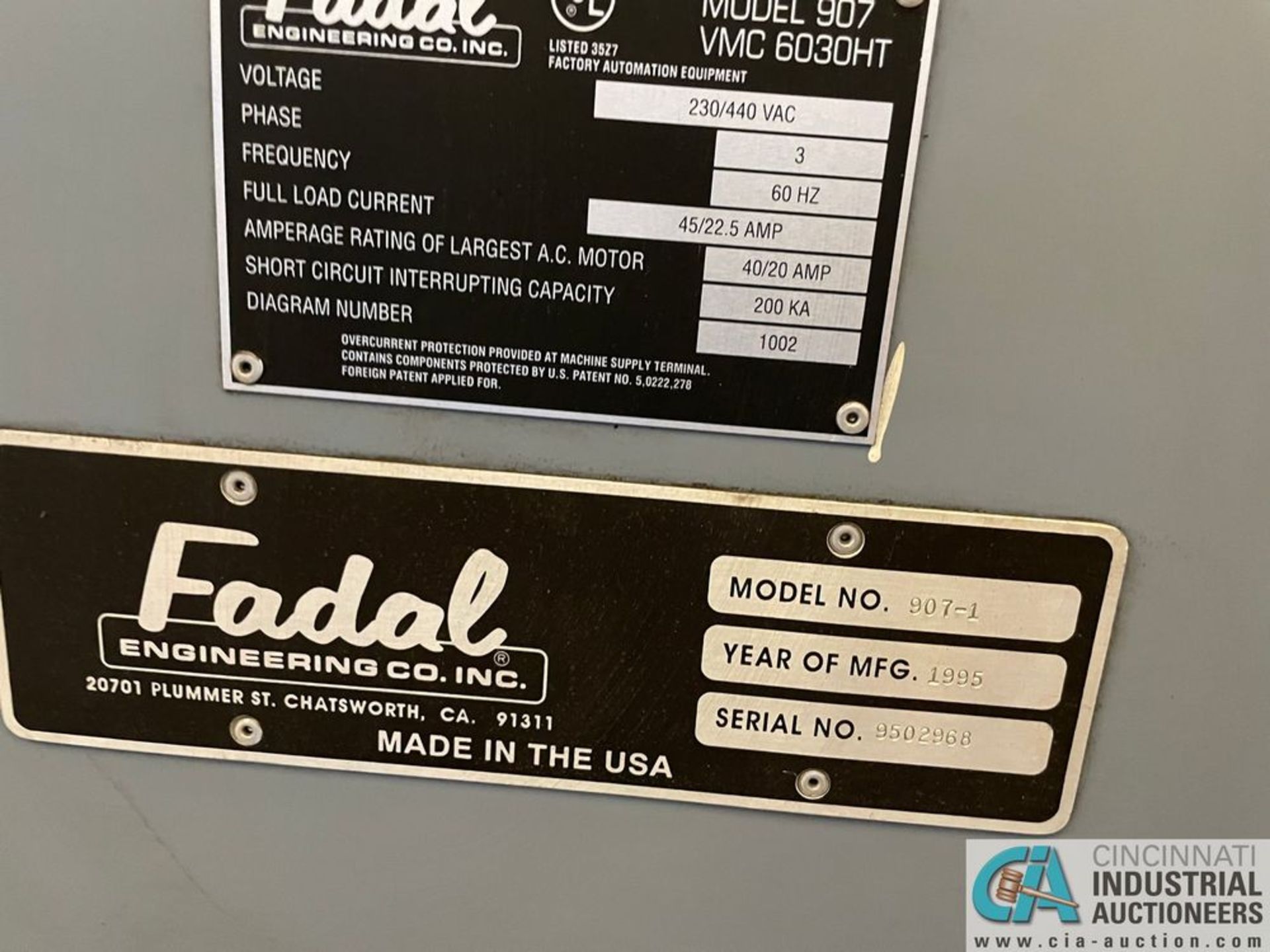 FADAL VMC6030 CNC VERTICAL MACHINING CENTER; **Loading Fee Due the "ERRA" Affordable Rigging, $750 - Image 9 of 11