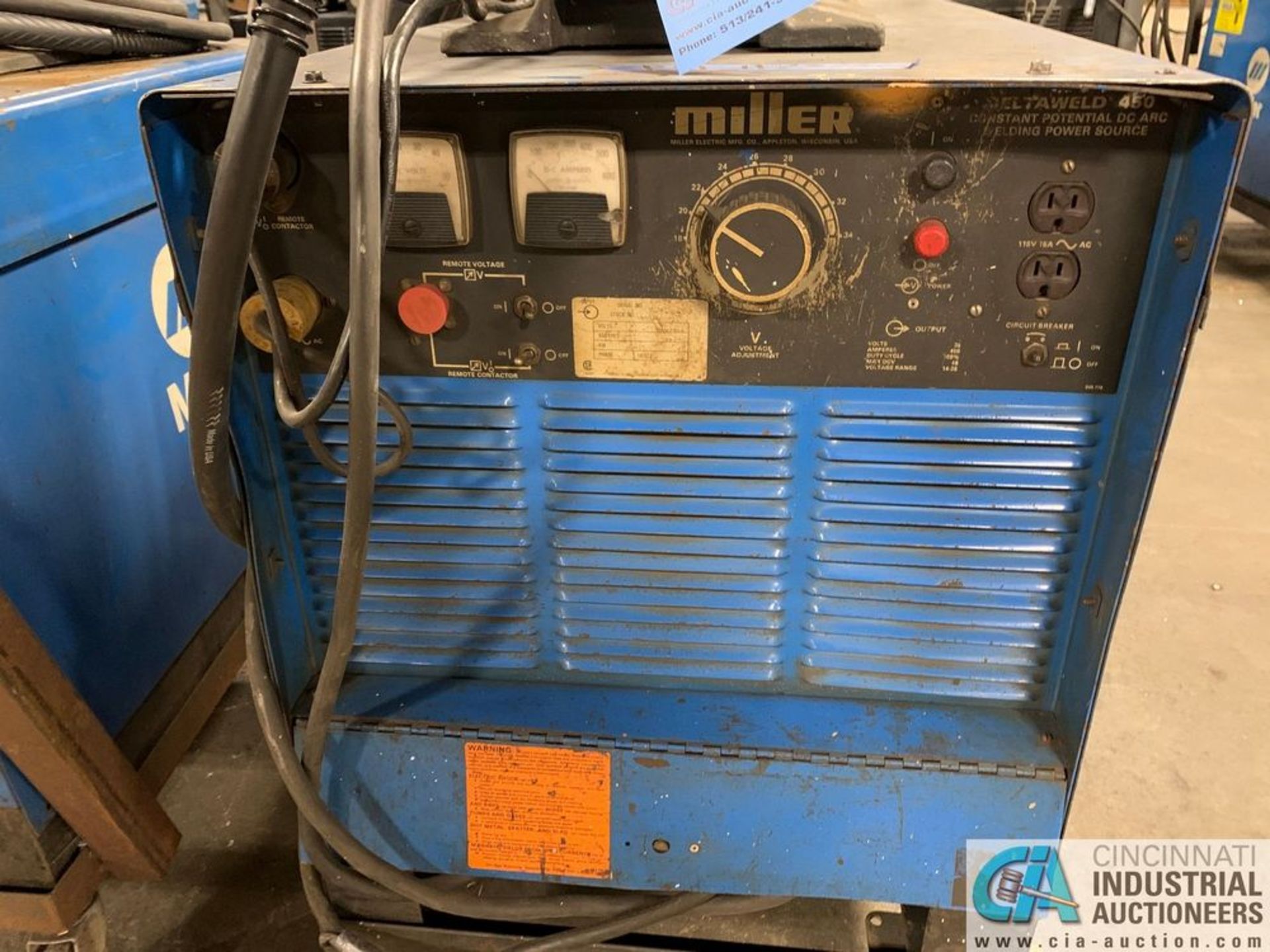 MILLER DELTAWELD 450 WELDER W/ S52E WIRE FEED - Image 3 of 7