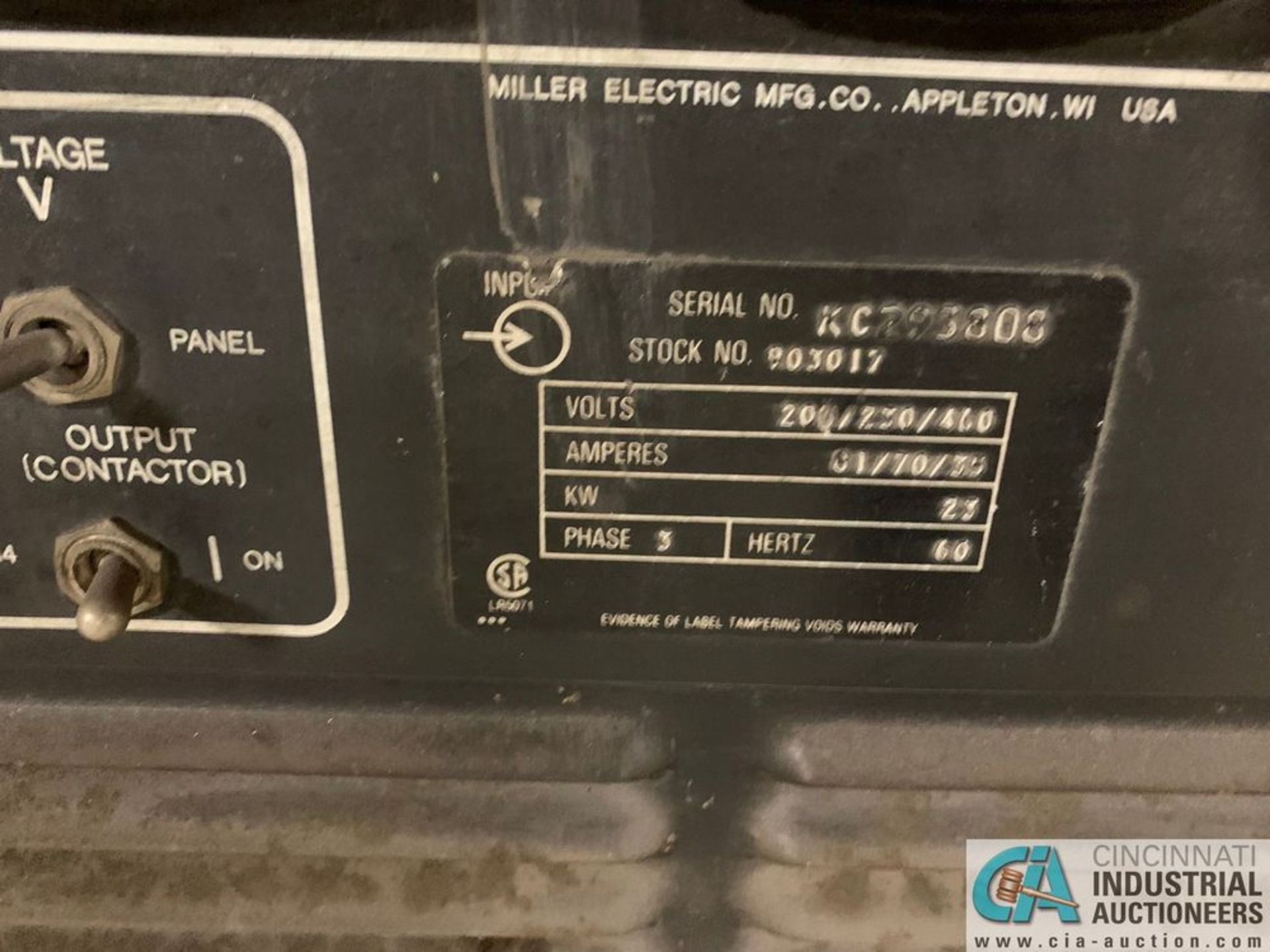 MILLER DELTAWELD 451 WELDER (NO WIRE FEED, NO CART) - Image 4 of 4