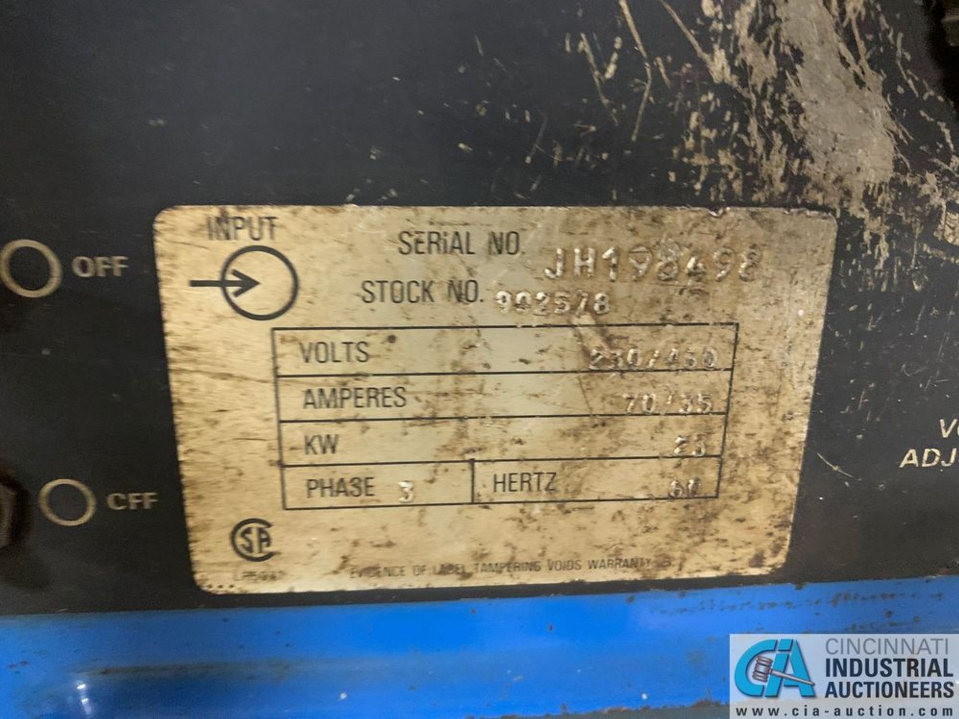 MILLER DELTAWELD 450 WELDER W/ S52E WIRE FEED - Image 4 of 7