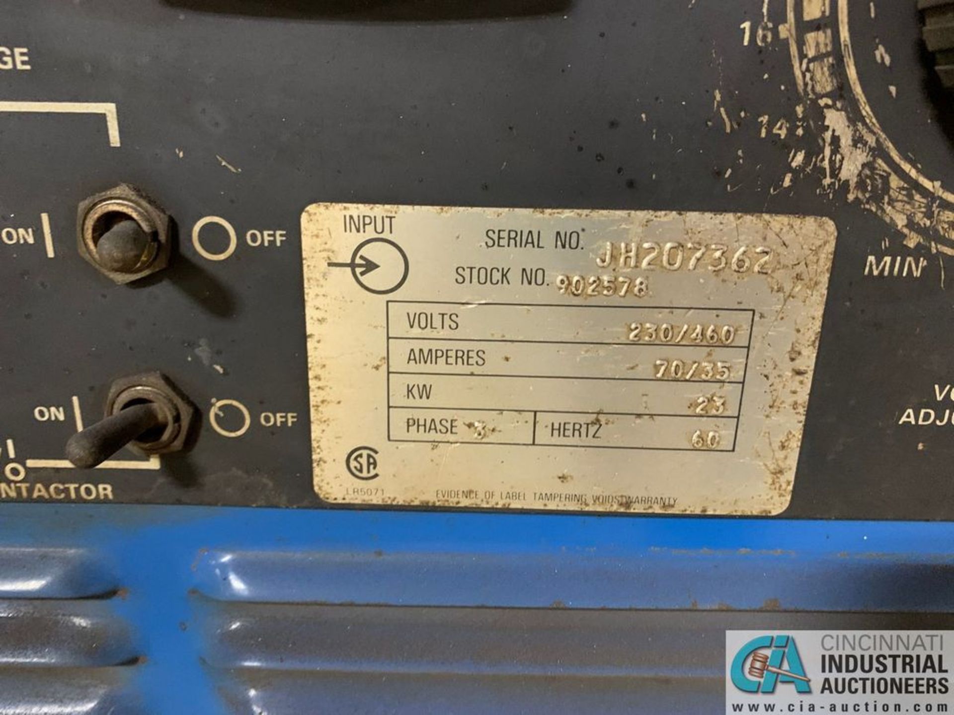 MILLER DELTAWELD 450 WELDER W/ S52E WIRE FEED - Image 4 of 7