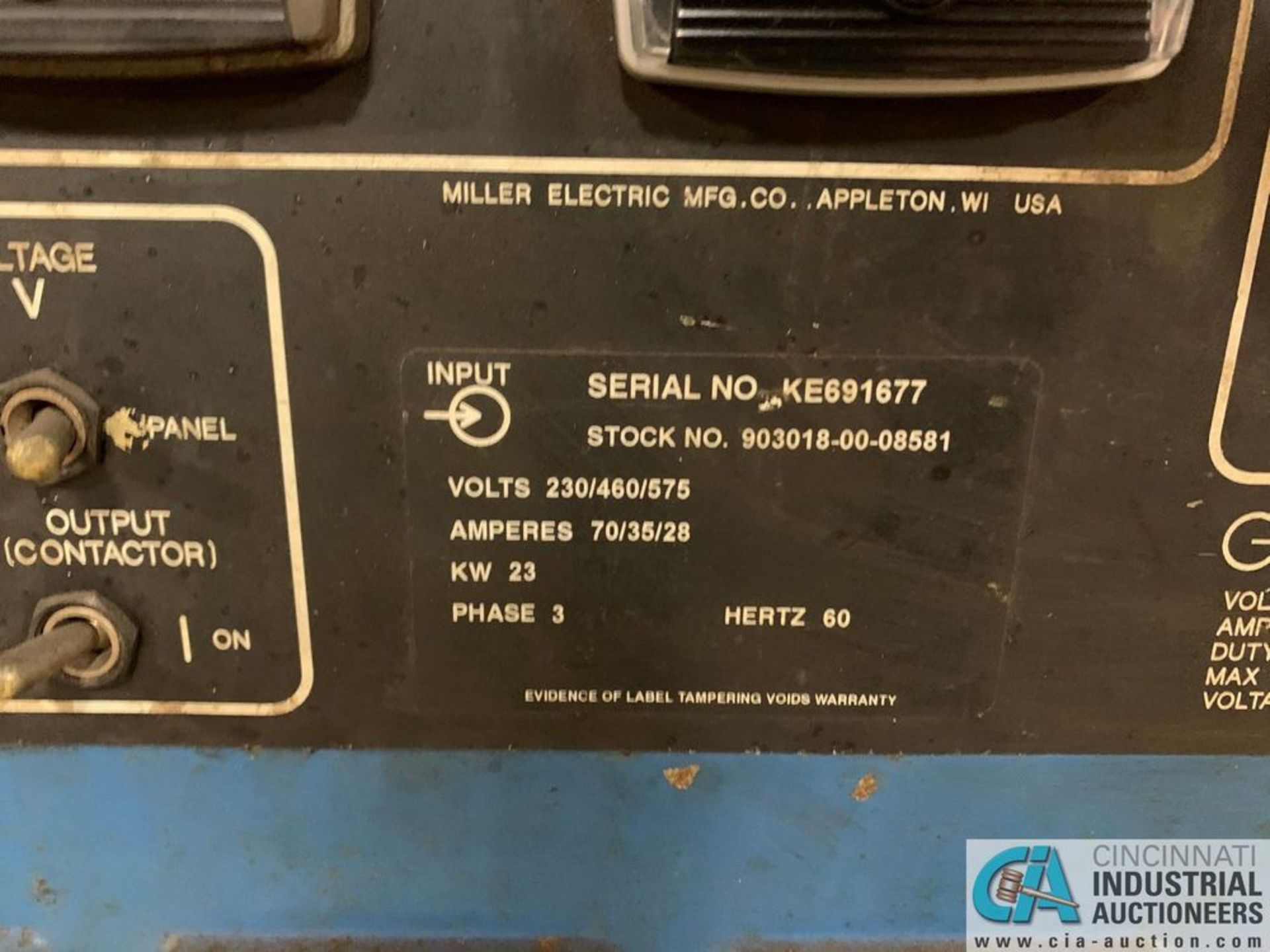 MILLER DELTAWELD 451 WELDER (NO WIRE FEED, NO CART) - Image 4 of 4